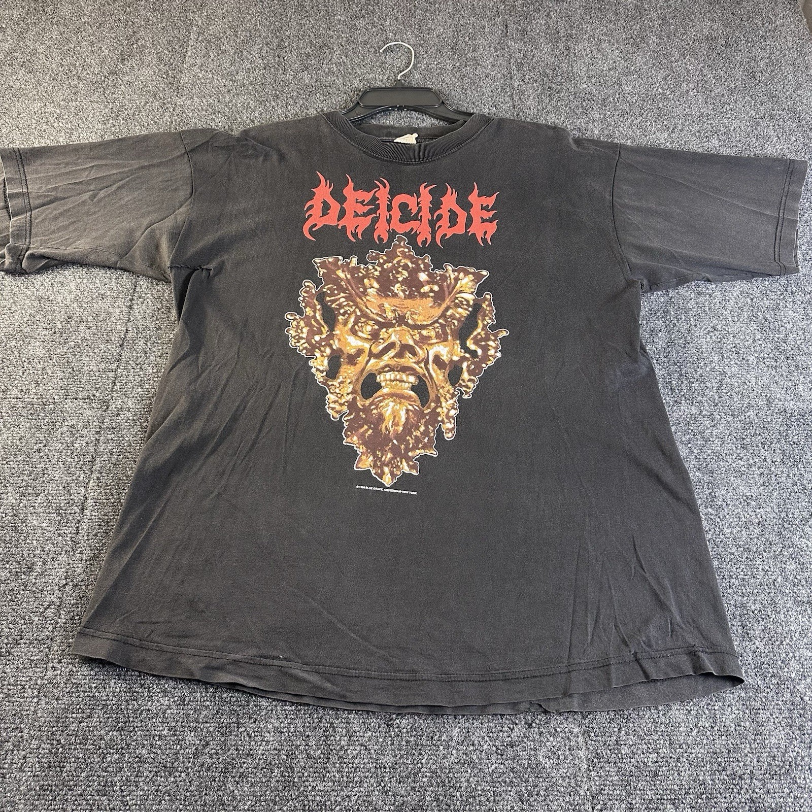 VTG 1995 Deicide Behind The Light T Shirt Mens XL Blue Grape Single Stitch Metal