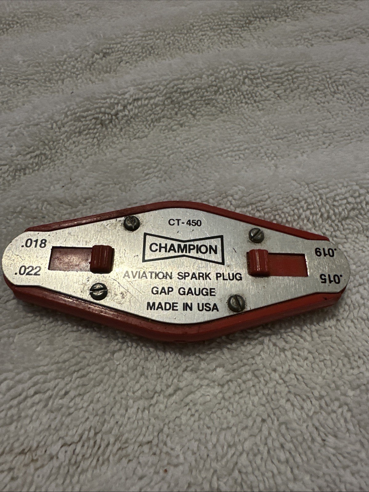 Vintage Champion Aviation Spark Plug Gap Gauge USA Vintage Champion Aviation Spark Plug Gap Gauge USA