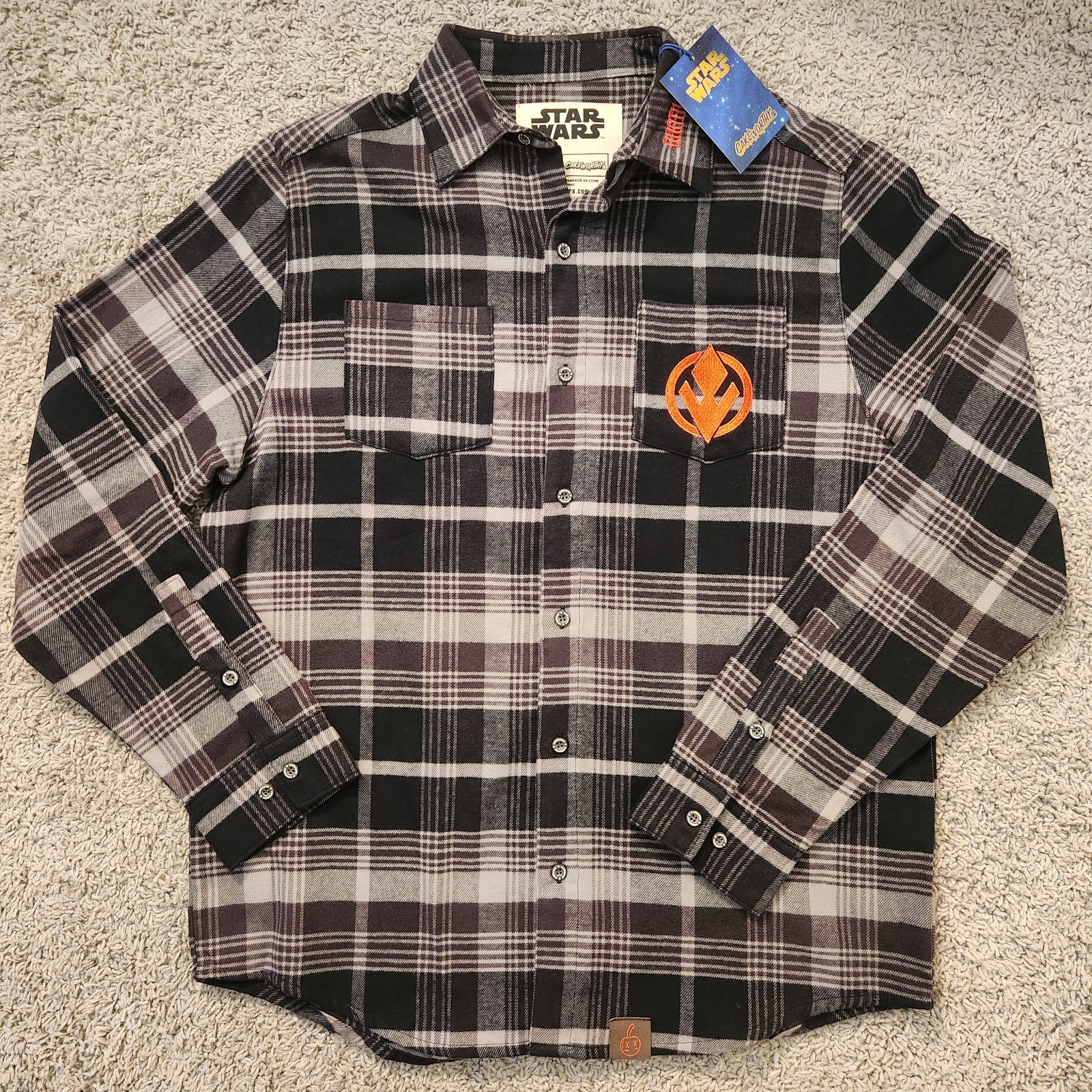 NWT Cakeworthy Star Wars Darth Maul Flannel Shirt M 2024 25th Anniversary Disney
