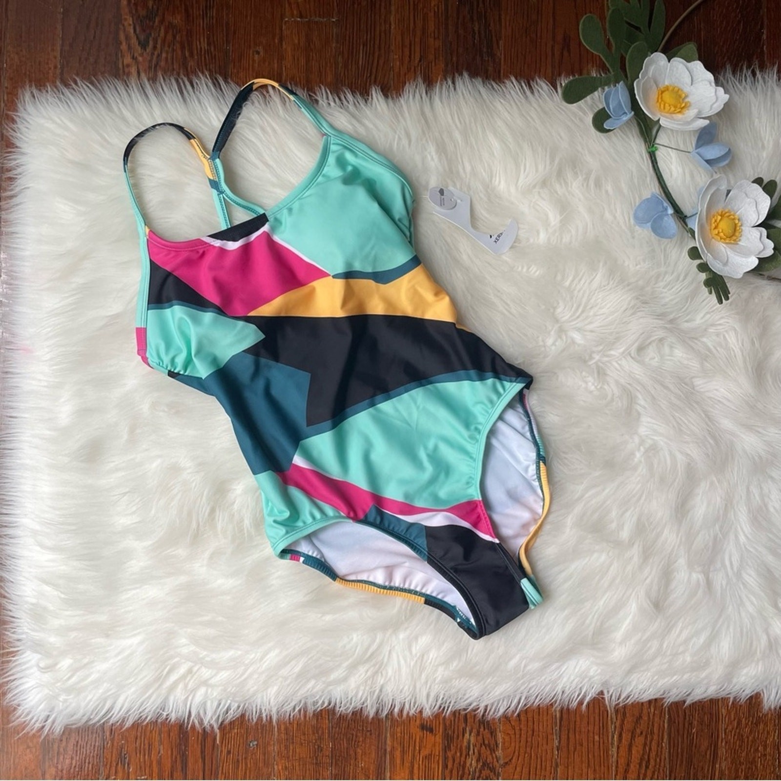 Xersion One Piece Swimsuit Color Block NWT Xersion One Piece Swimsuit Color Block NWT