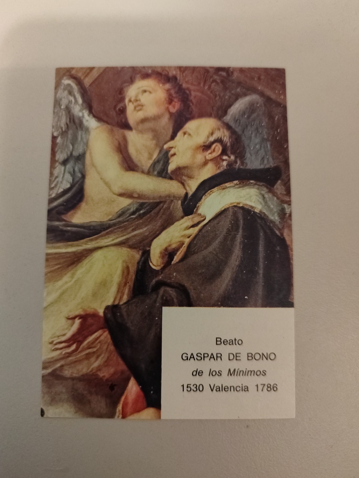 Beato Gaspar De Bono, Holy Card, Valencia Beato Gaspar De Bono, Holy Card, Valencia