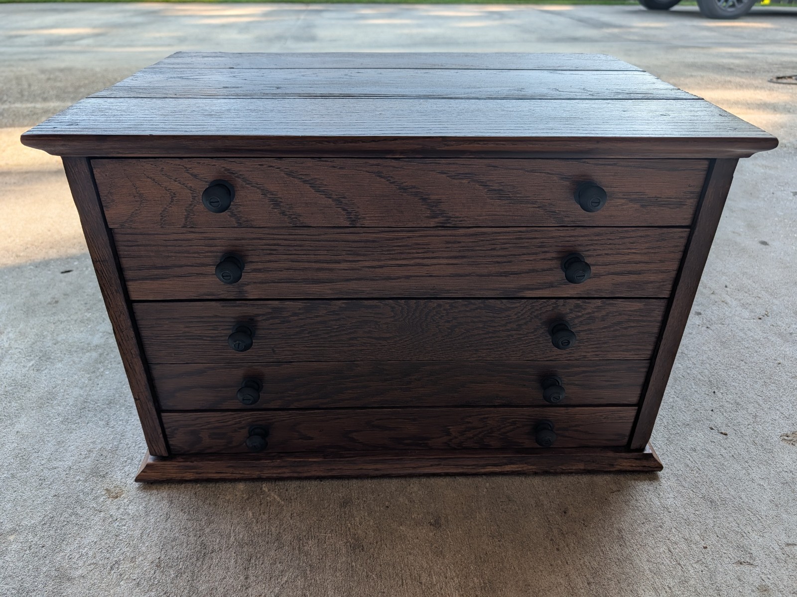 Antique 19th c. Jessen & Rosberg Oak 5 Drawer Watchmakers or Jewelers Cabinet