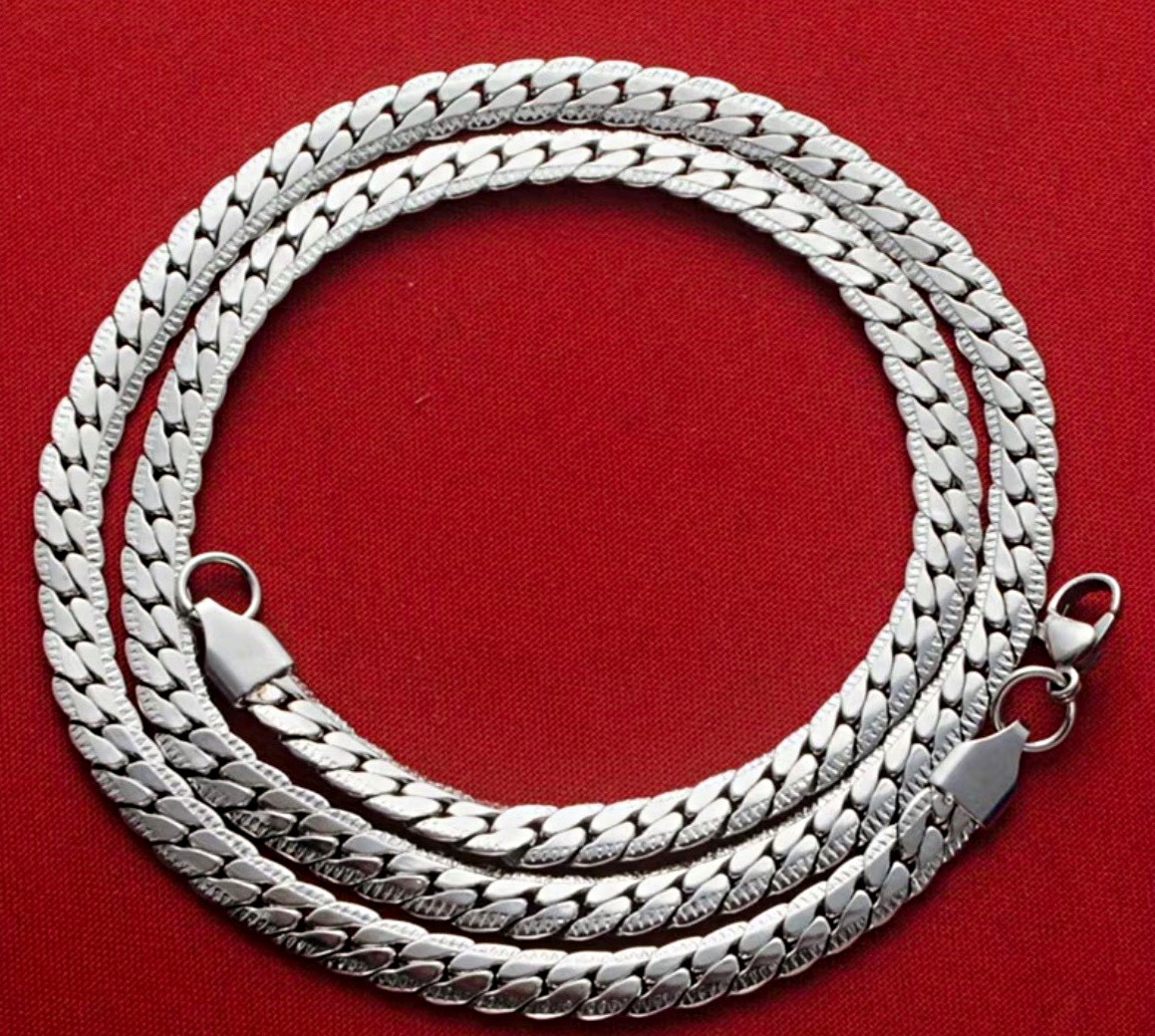 Elegant 20-Inch 925 Sterling Silvery Necklace Chain - Perfect for DIY Jewelry