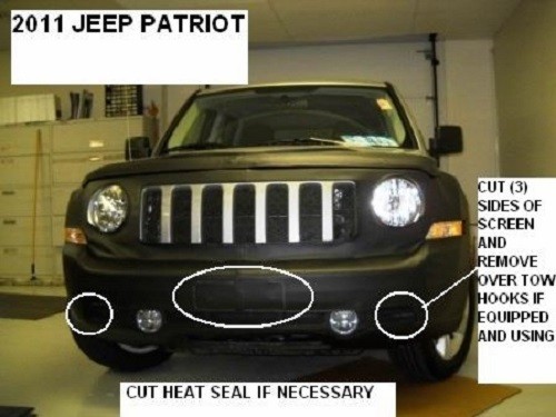 Lebra Front End Mask Bra Fits 2011 2012 2013 2014 2015 2016 2017 JEEP Patriot