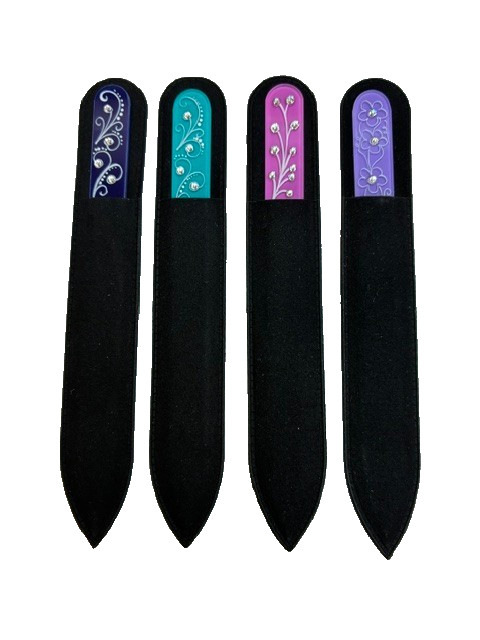 GlassFuzion = Set of 4 CZECH Glass Nail Files . Highest Quality We Guarantee it
