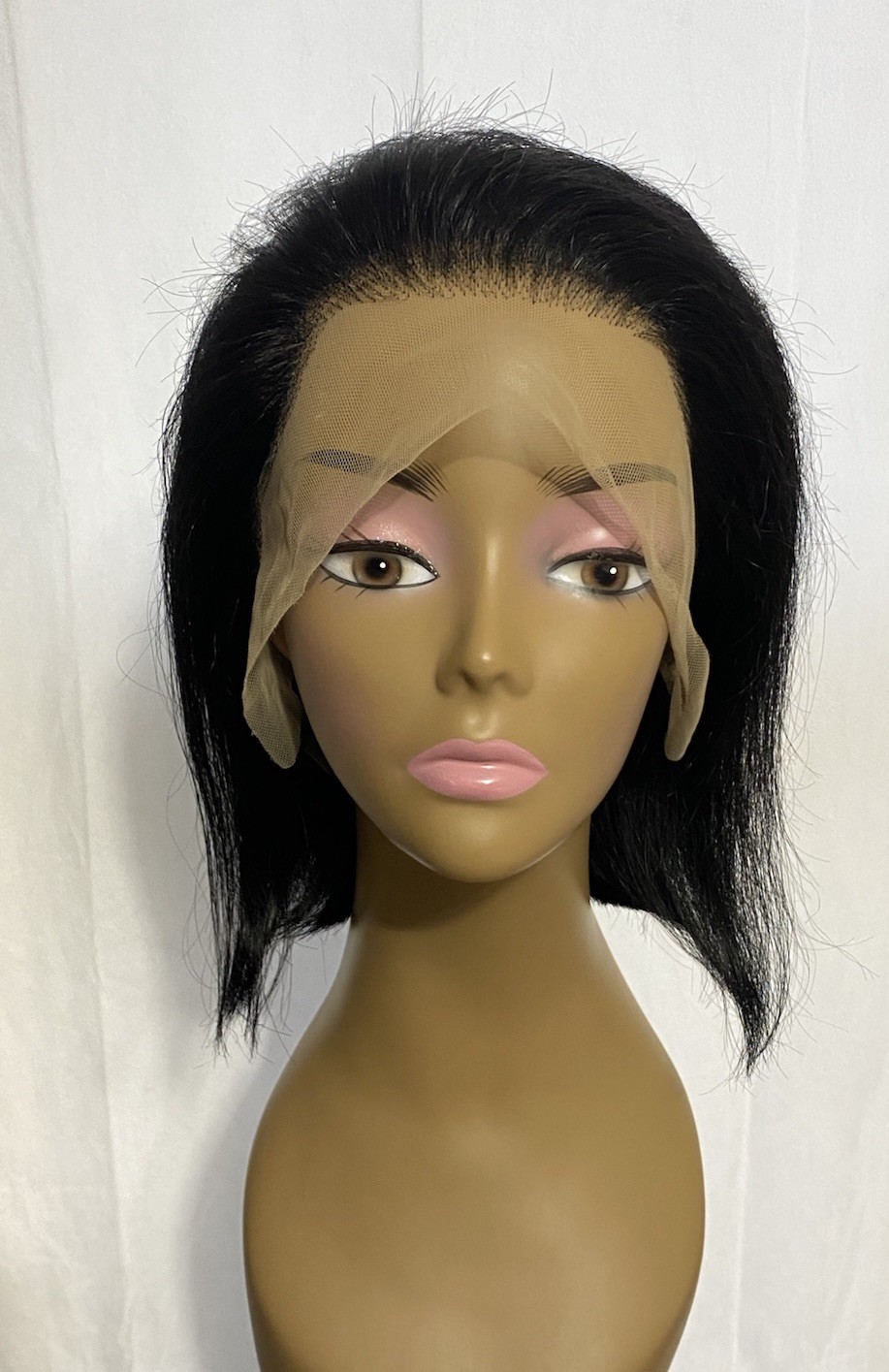 Natural Black Straight Short Lace Front Wig Glueless Human Hair 13x4 10” Wig Natural Black Straight Short Lace Front Wig Glueless Human Hair 13x4 10” Wig