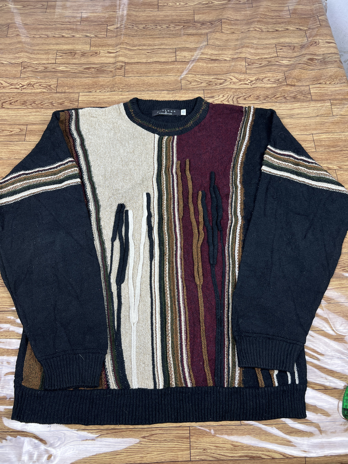 Vintage Protege Collection Geometric Knit Sweater 90s Retro Oversized Pullover