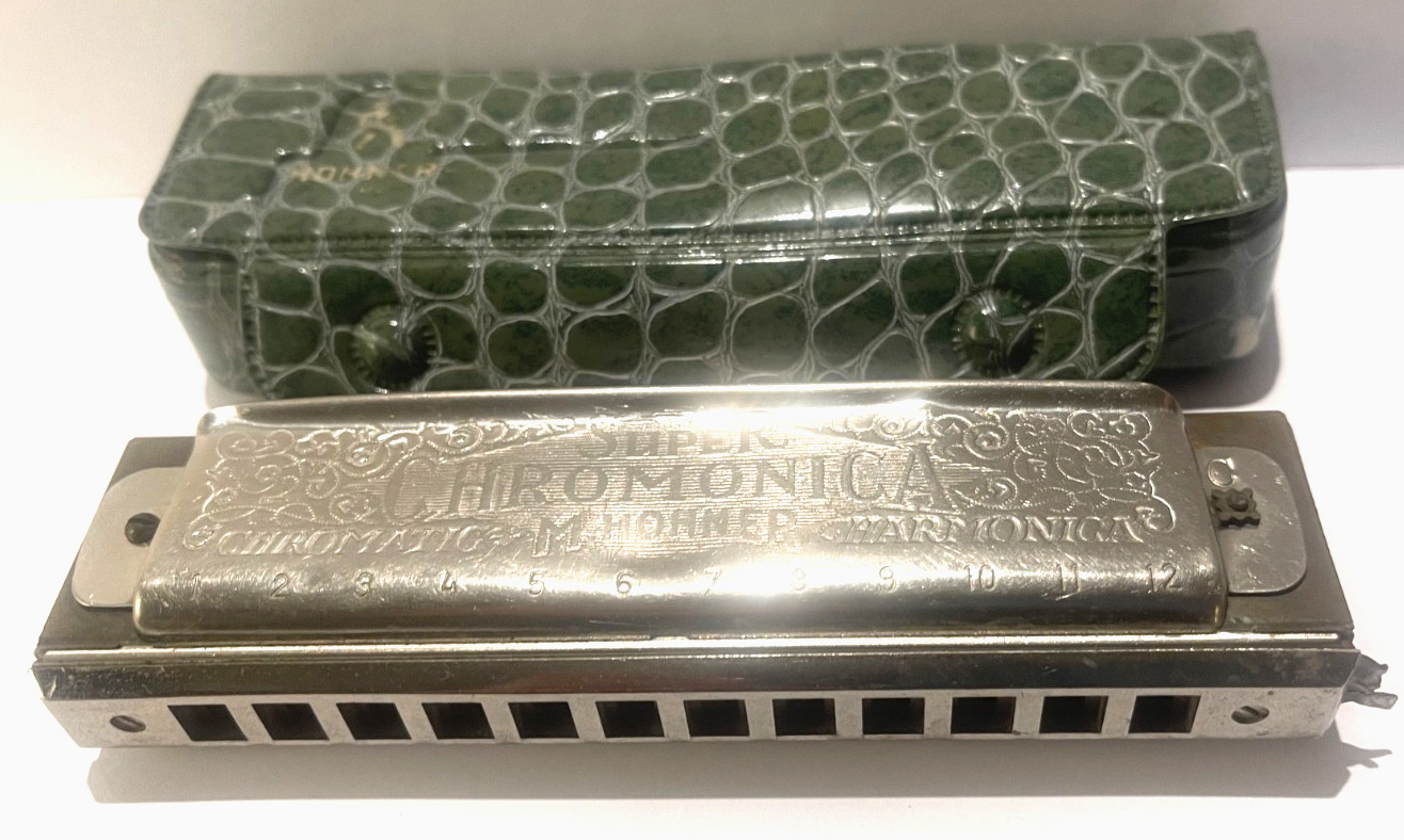 M. Hohner Vintage Harmonica \'The Super Chromonica Charmonica\' with Case 6 Inches