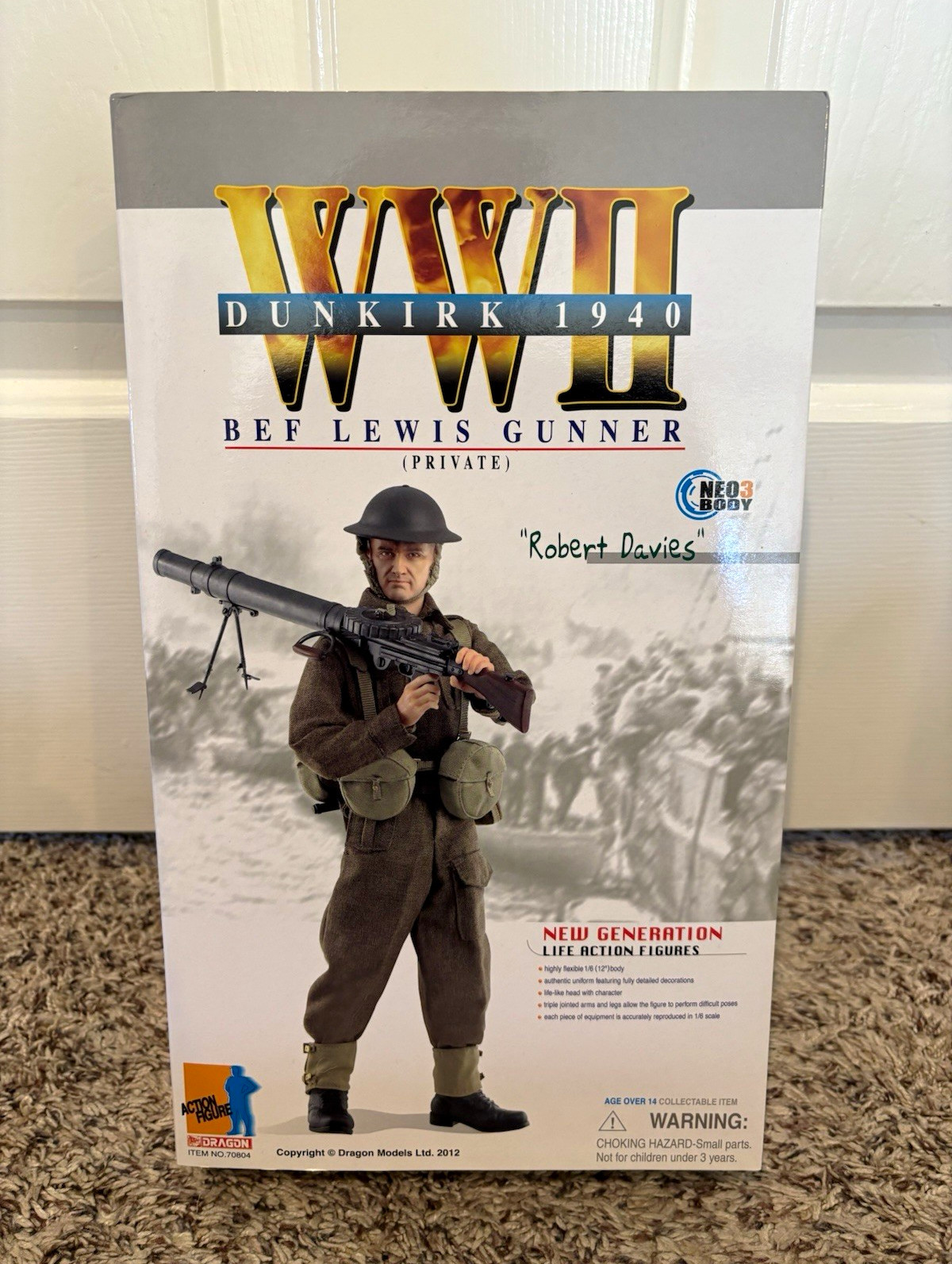 1/6 Dragon WWII British Dunkirk 1940 BEF Lewis Gunner Robert Davies Incomplete