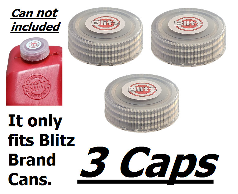 3x BLITZ GAS CAN CAP only fits Blitz Brand Gas Diesel Kerosene Plastic fuel cans 3x BLITZ GAS CAN CAP only fits Blitz Brand Gas Diesel Kerosene Plastic fuel cans