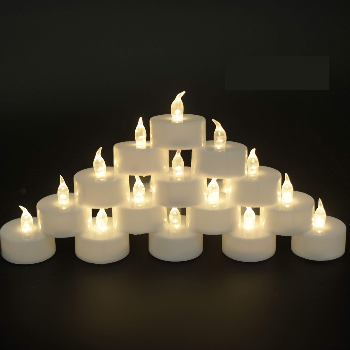 JUNPEI 400Pack Battery Tea Lights Candles - LED Tea Lights Realistic Bright JUNPEI 400Pack Battery Tea Lights Candles - LED Tea Lights Realistic Bright