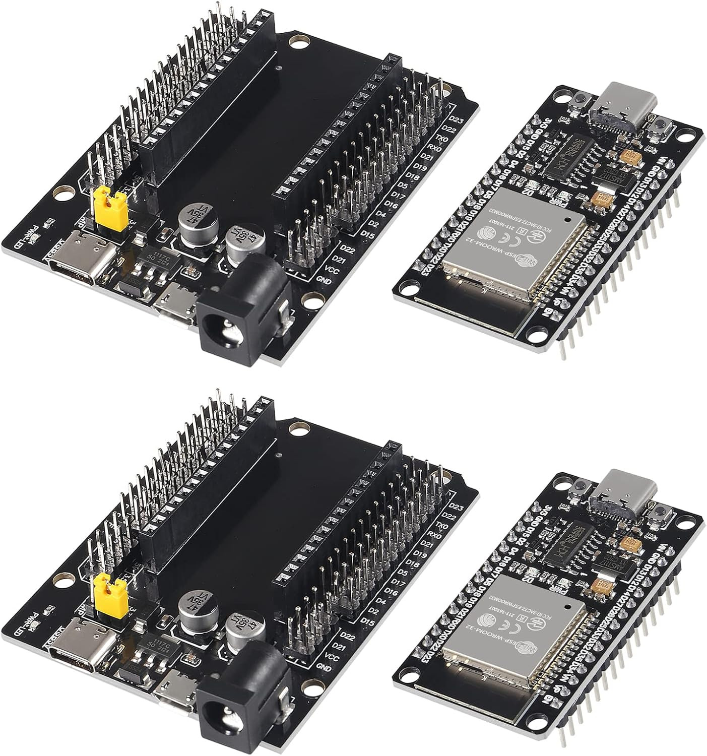 2 Sets ESP-WROOM-32 ESP32 ESP-32S Type-C USB Development Board Type-C USB CH340C 2 Sets ESP-WROOM-32 ESP32 ESP-32S Type-C USB Development Board Type-C USB CH340C