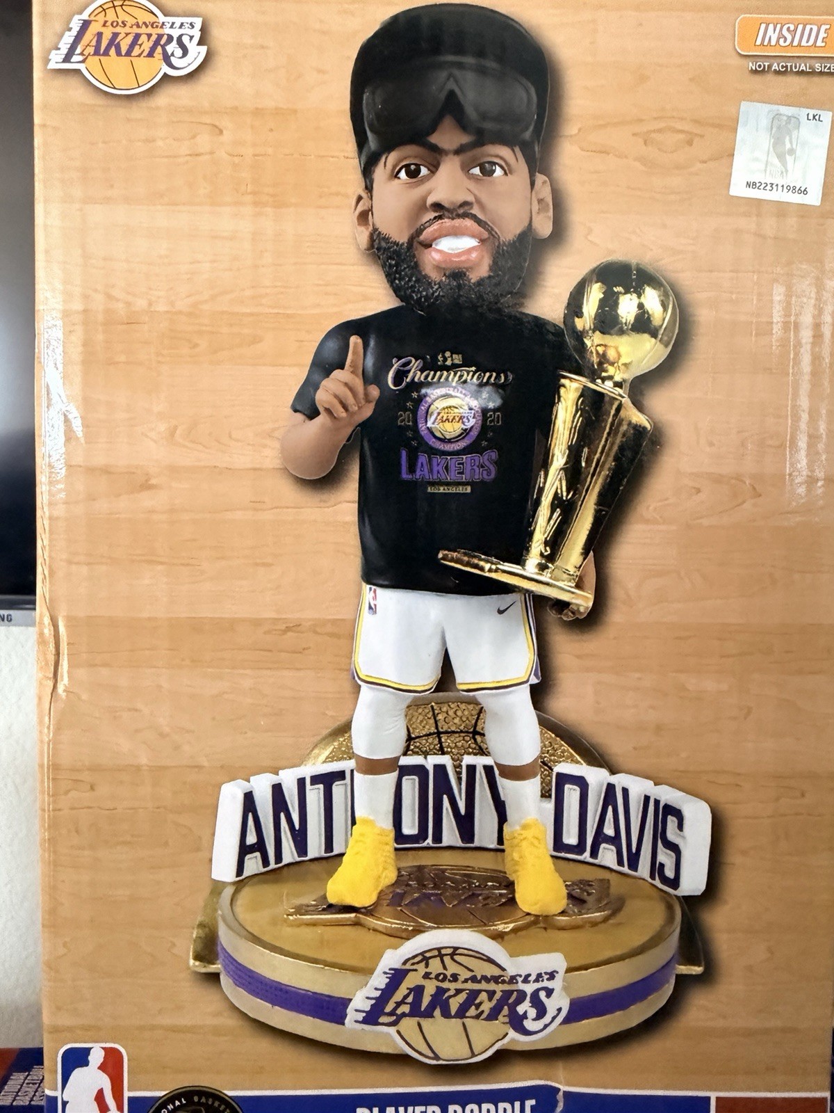 ANTHONY DAVIS Los Angeles Lakers 2020 NBA Champ Celebration Bobblehead #/504 NIB