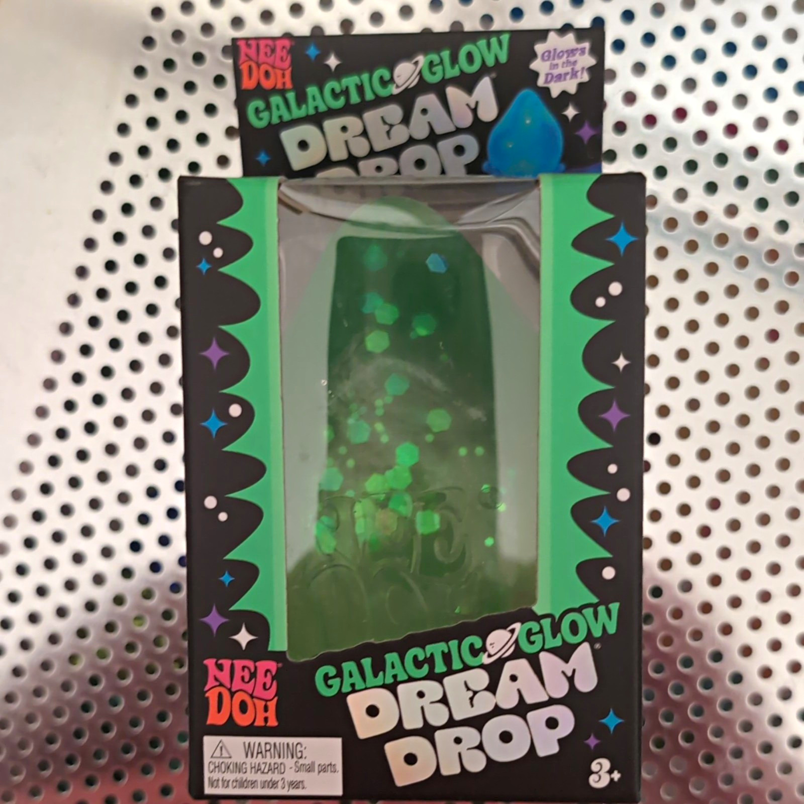 Rare Authentic NeeDoh Galactic Glow Dream Drop - Green - Glows In The Dark BNIB