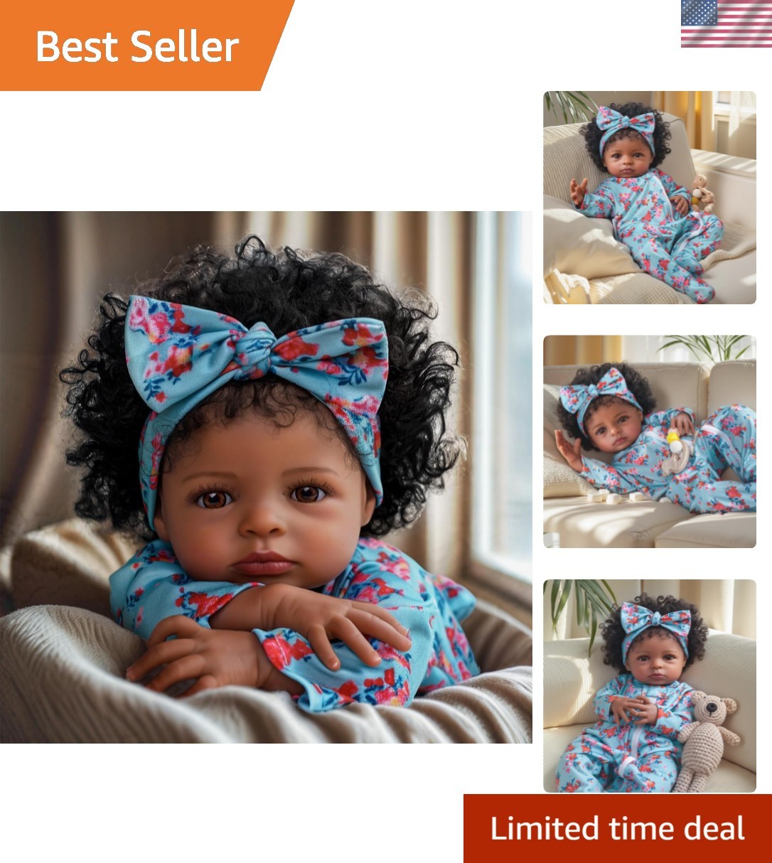 Lifelike Reborn Black Girl- 18-Inch Realistic Newborn Real Life Baby Dolls wi... Lifelike Reborn Black Girl- 18-Inch Realistic Newborn Real Life Baby Dolls wi...