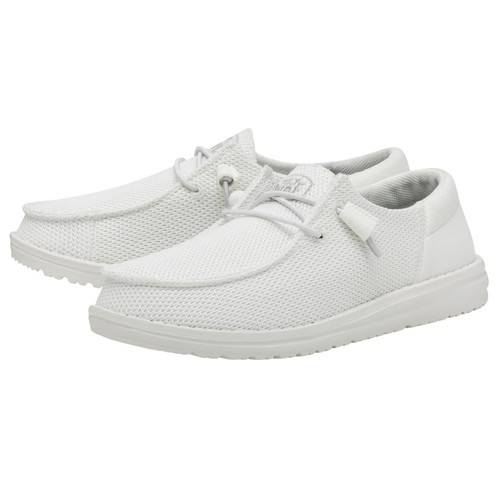 🤍 HEY DUDE shoes wendy funk mono white unisex 🤍 HEY DUDE shoes wendy funk mono white unisex