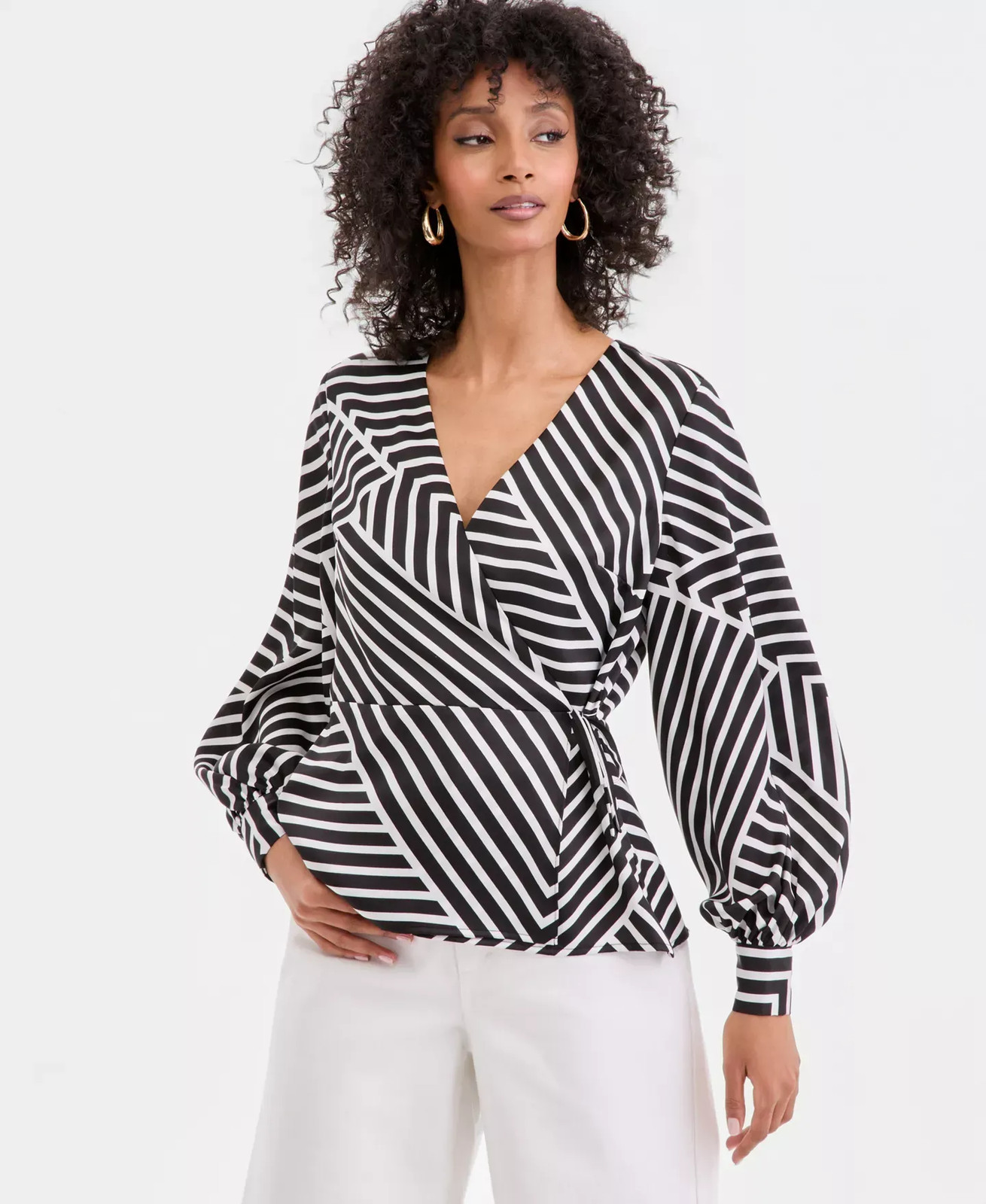 I.N.C. International Concepts Women\'s Top Sz Black/Double Espress