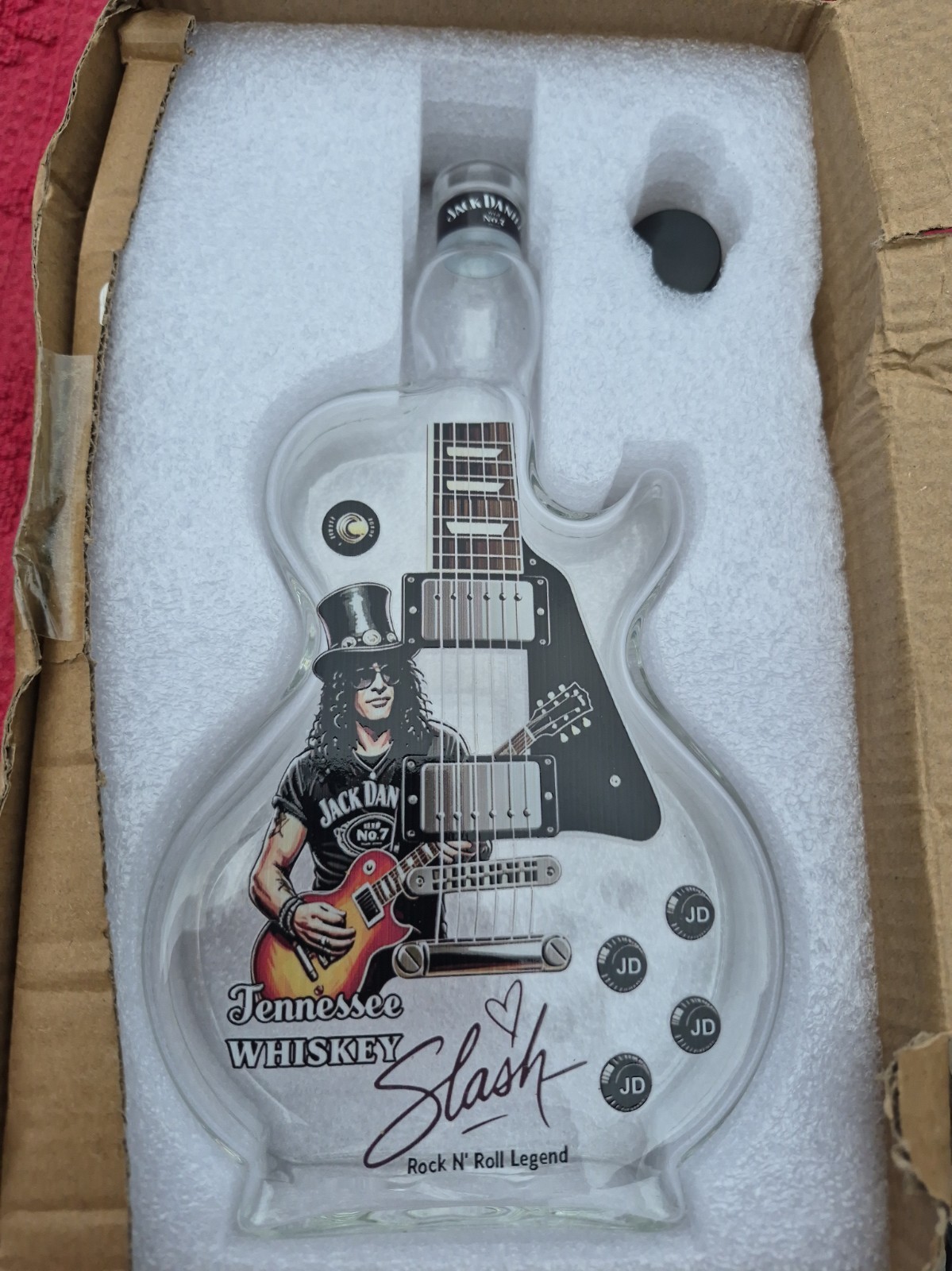 Jack Daniels Slash Glass Decanter NEW rock n roll Bar decor