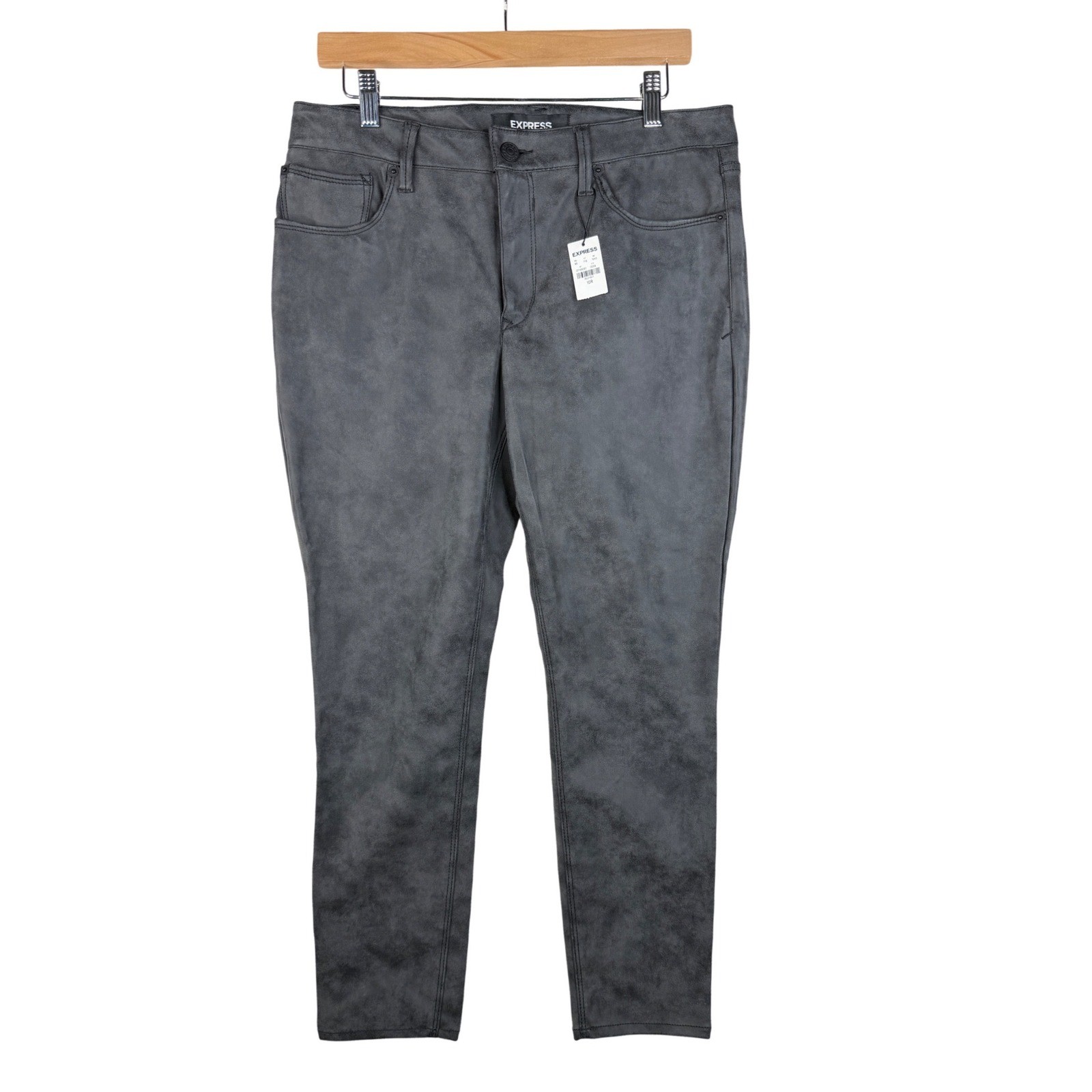 New Express Skinny Ankle Mid Rise Pants size 10R Gray