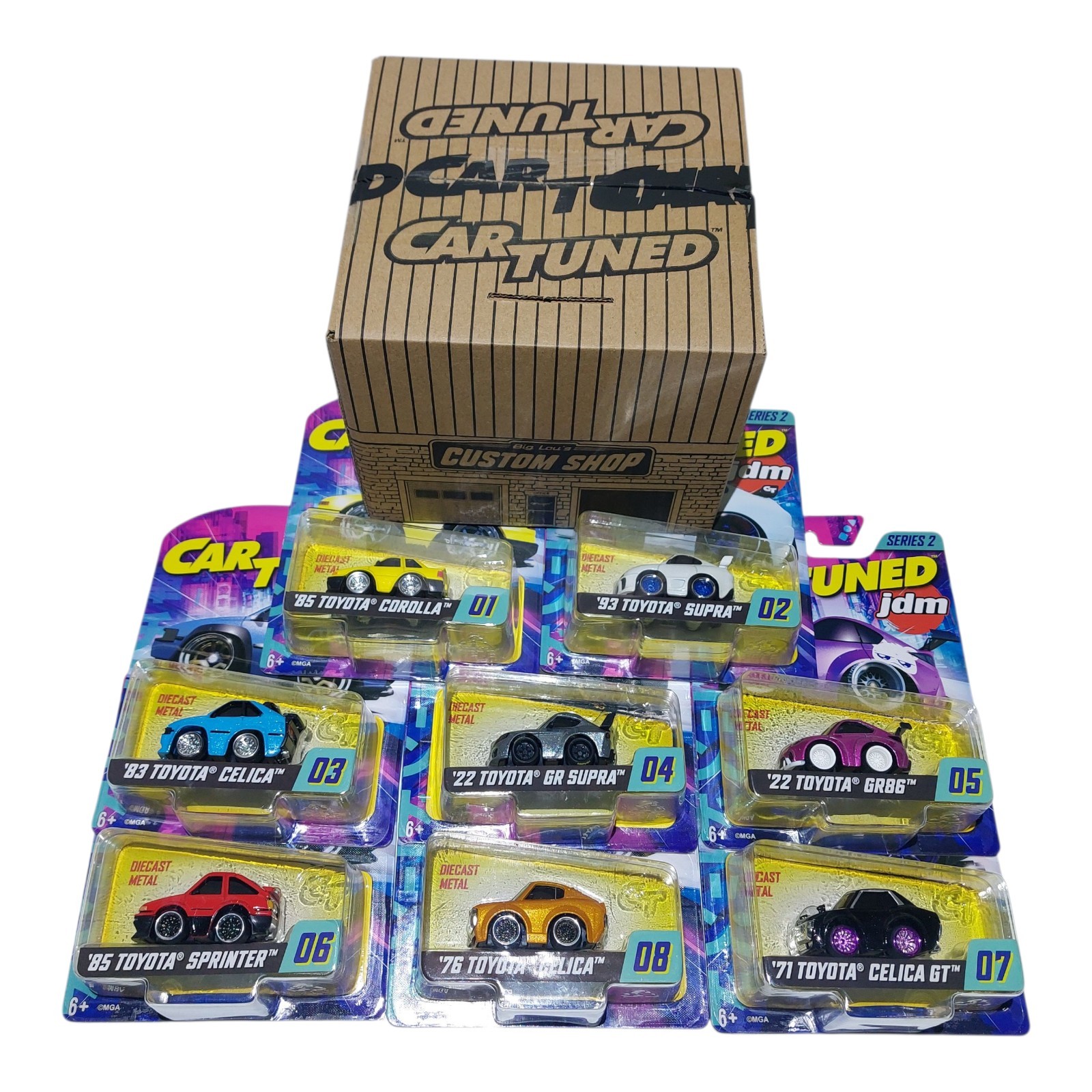 CarTuned JDM Tuners 2025 1:64 Assortment 8 Pcs set #558675 Sealed Case Read