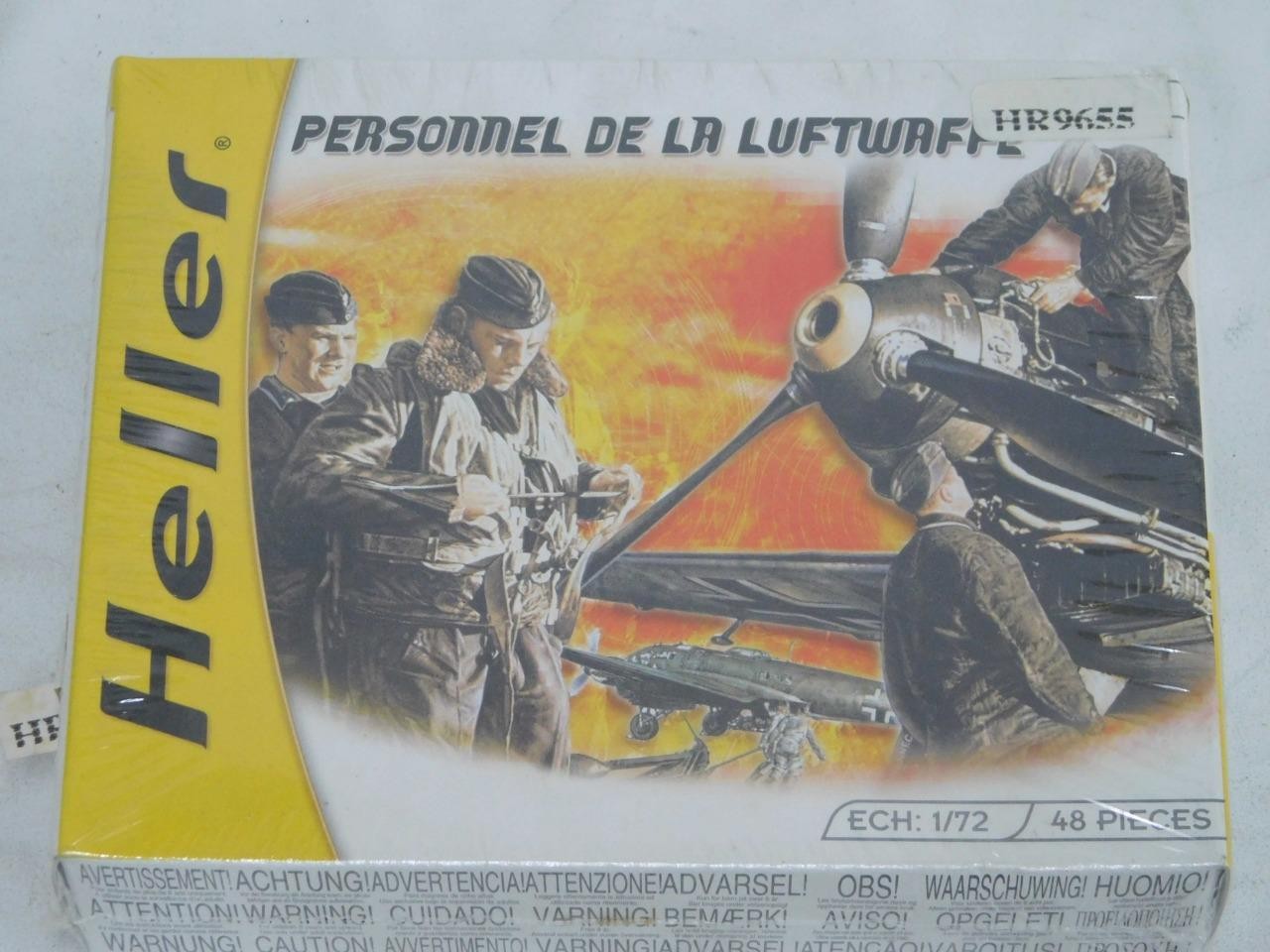 1/72 HO/OO Heller WWII Luftwaffe Personnel Crew 48 Figures Plastic Model Kit NEW