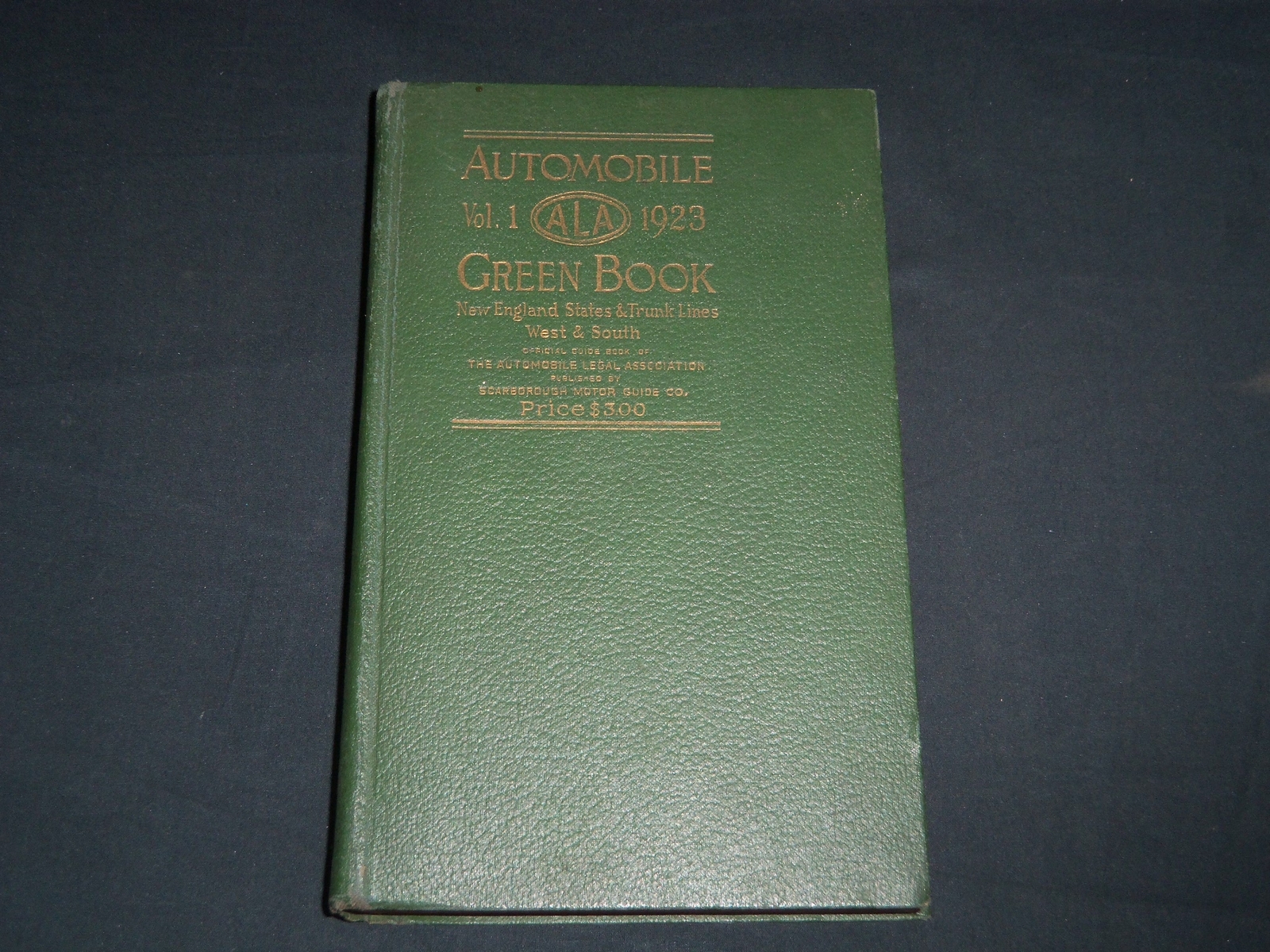 1923 AUTOMOBILE ALA GREEN BOOK - VOLUME 1 - STATES & TRUCK LINES - KD 5551