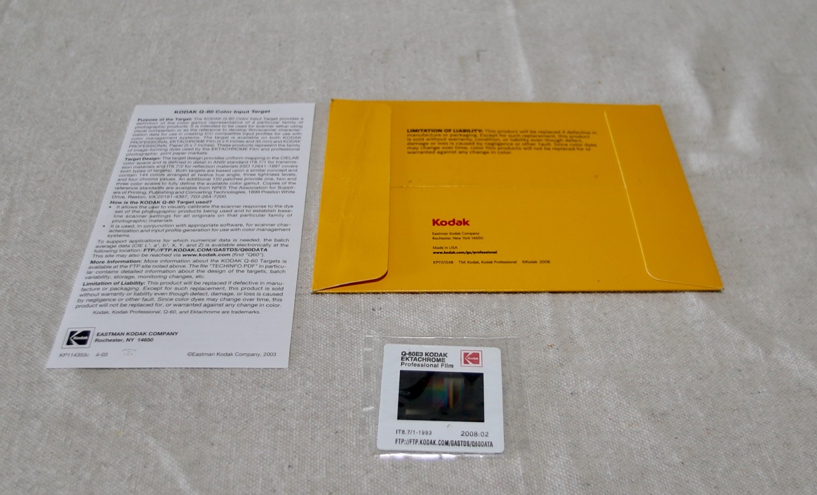 KODAK Q-60E3 Color Input Target
