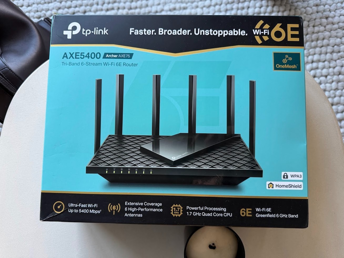 TP-LINK Archer AXE75 AX5400 4 Port 5378 Mbps Wireless Router TP-LINK Archer AXE75 AX5400 4 Port 5378 Mbps Wireless Router