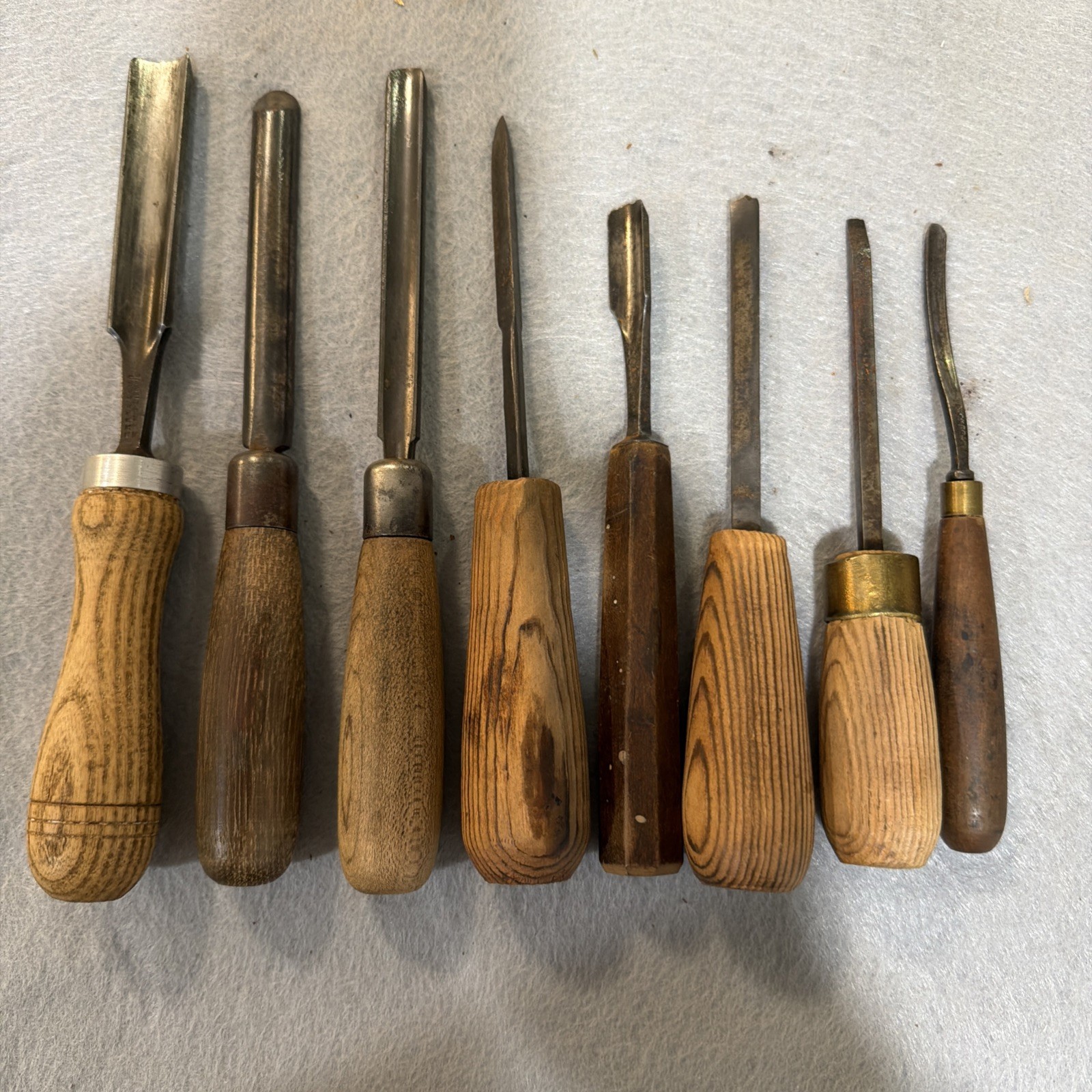 8 Pc Woodcrafters Wood Carving Tools Chisels Gouges Lot