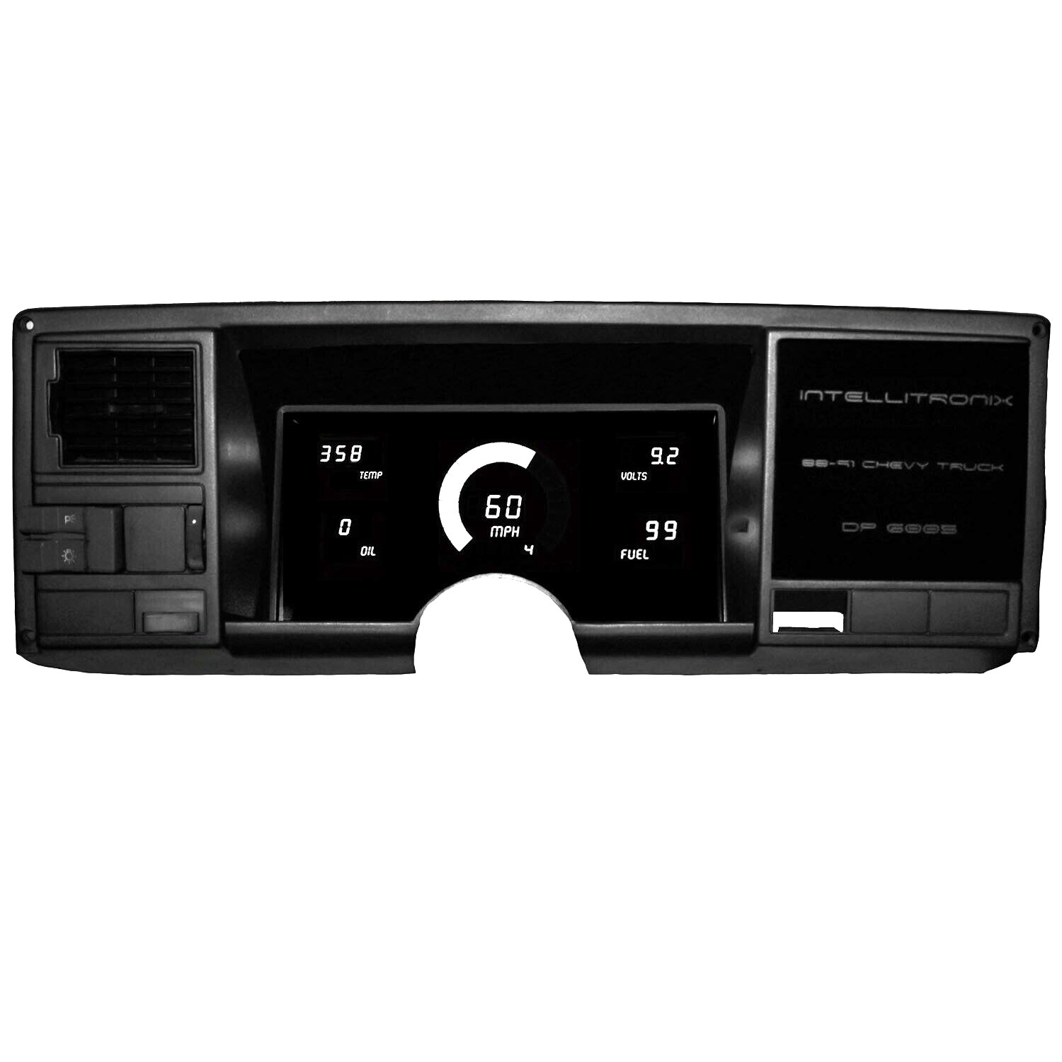 1988-1991 Chevy Truck Digital Gauge Panel WHITE LEDs Intellitronix DP6005 USA