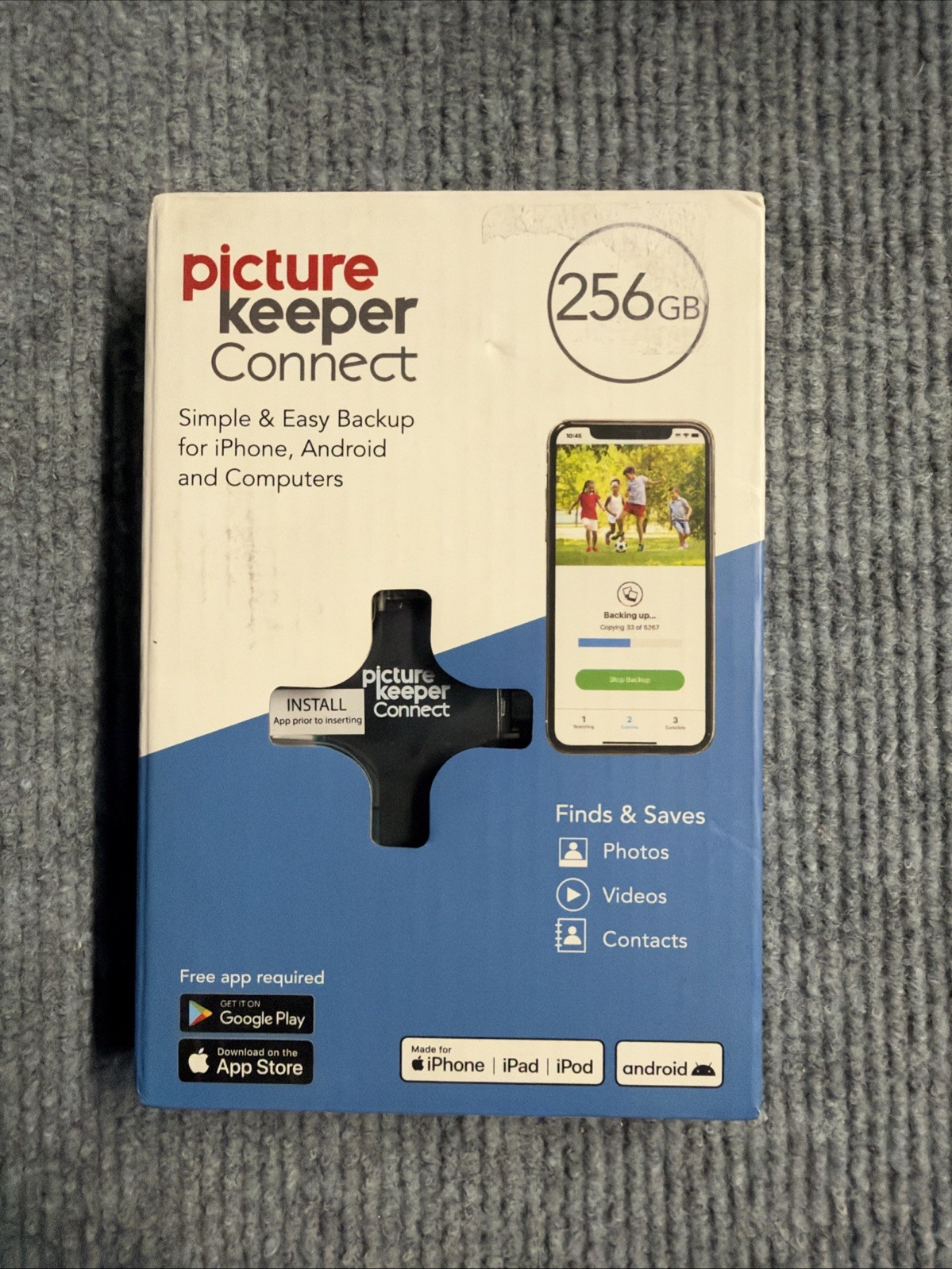 Picture Keeper Connect 256GB - Black - iPhone/Android Type C Connector - New Picture Keeper Connect 256GB - Black - iPhone/Android Type C Connector - New