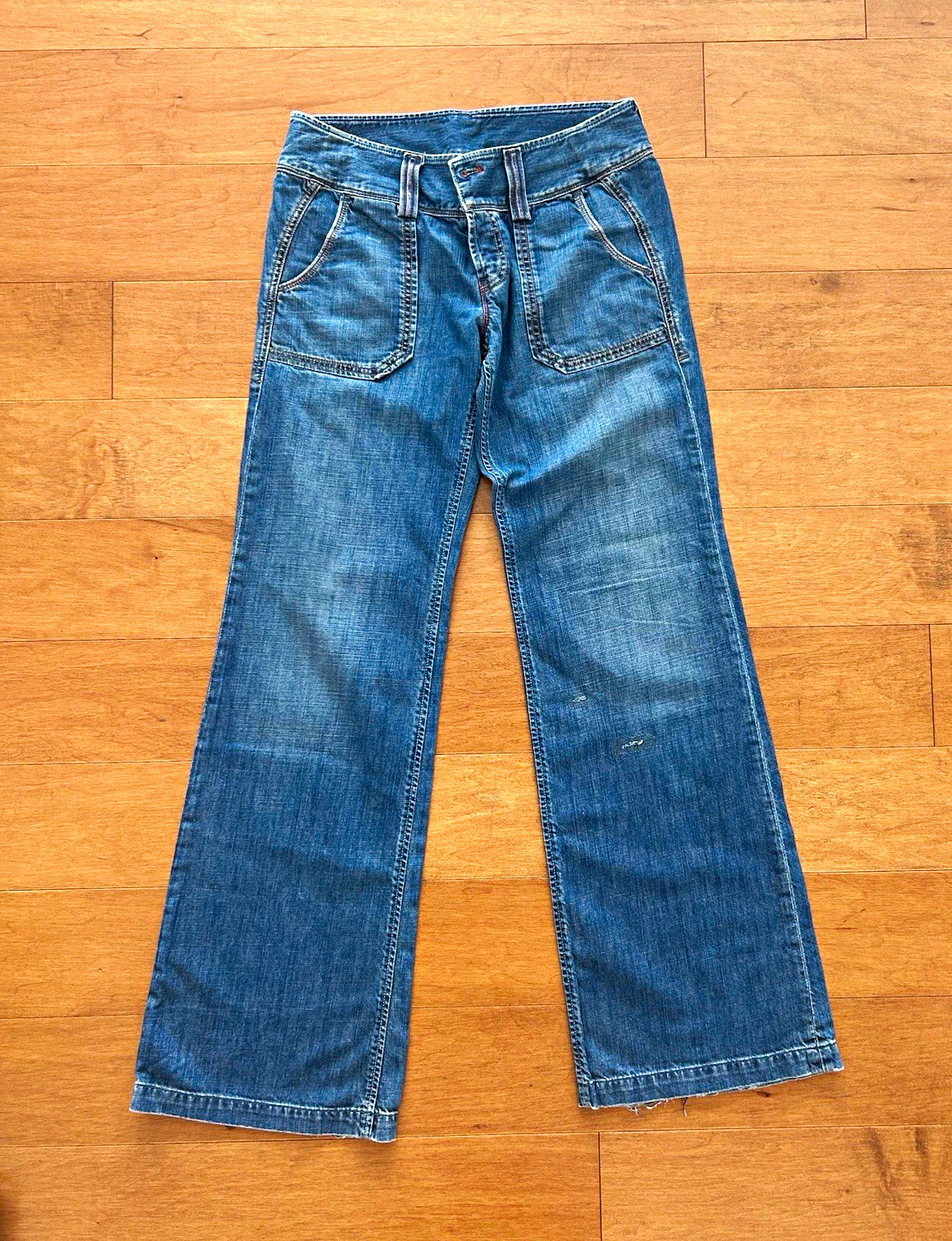Vintage 2004 Diesel Hipper 66G Low Rise Wide Leg Jeans W28 L34 Y2K Vintage 2004 Diesel Hipper 66G Low Rise Wide Leg Jeans W28 L34 Y2K