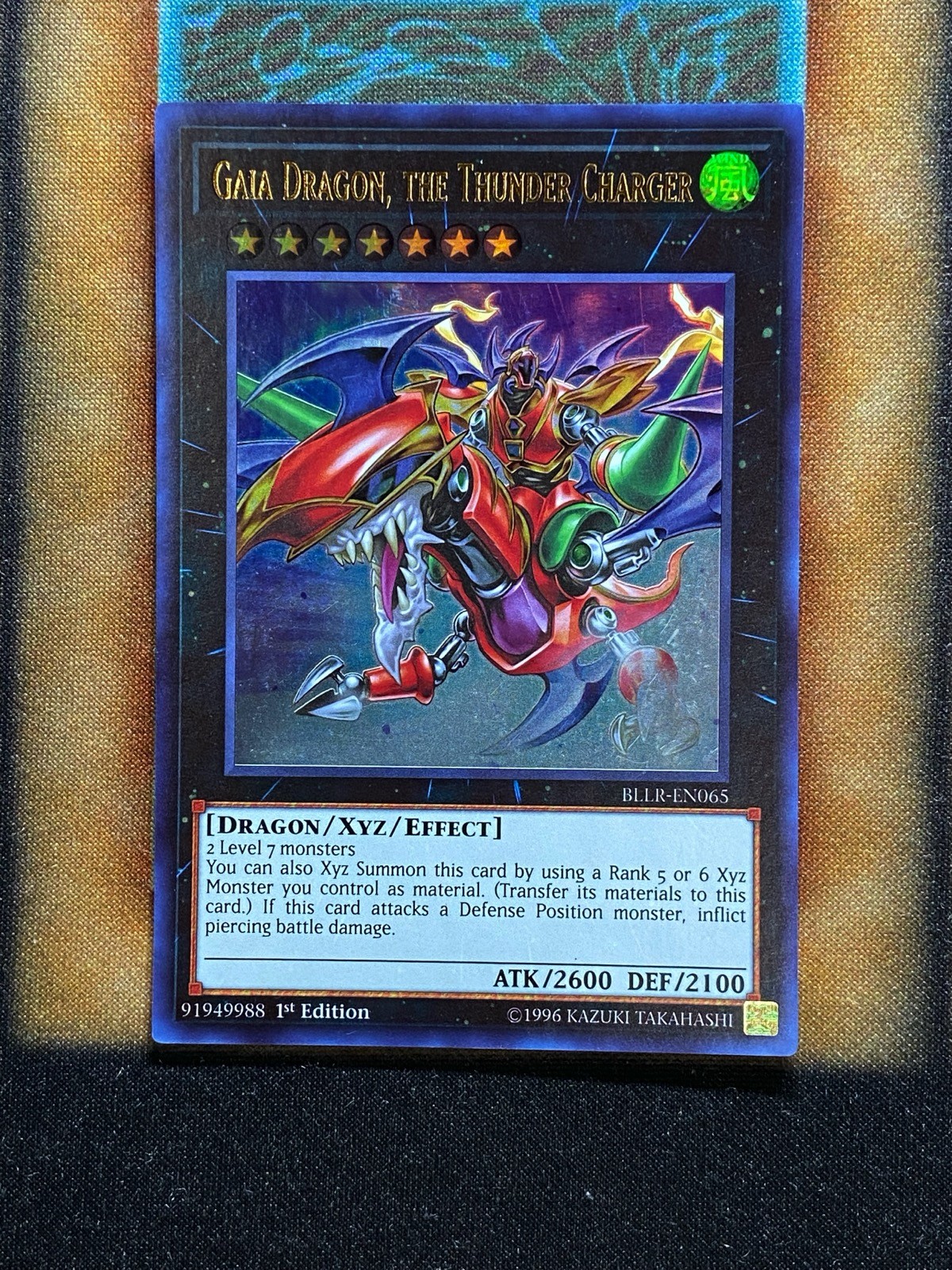 Yugioh Gaia Dragon, The Thunder Charger BLLR-EN065 Ultra Rare 1st Ed NM