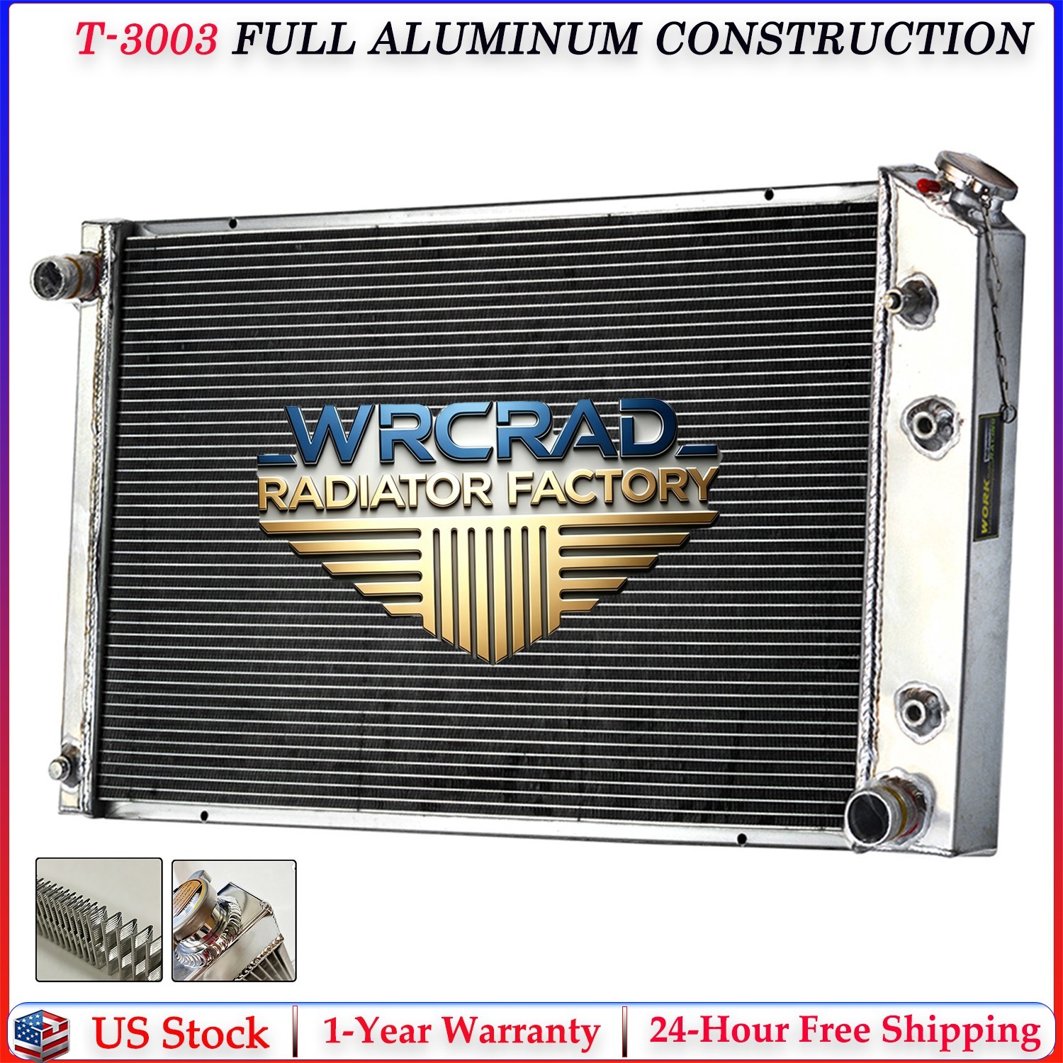 Aluminum Radiator For 73-87 CHEVY GMC C/K SERIES P10 20 30 35 TRUCK PICKUP CC716