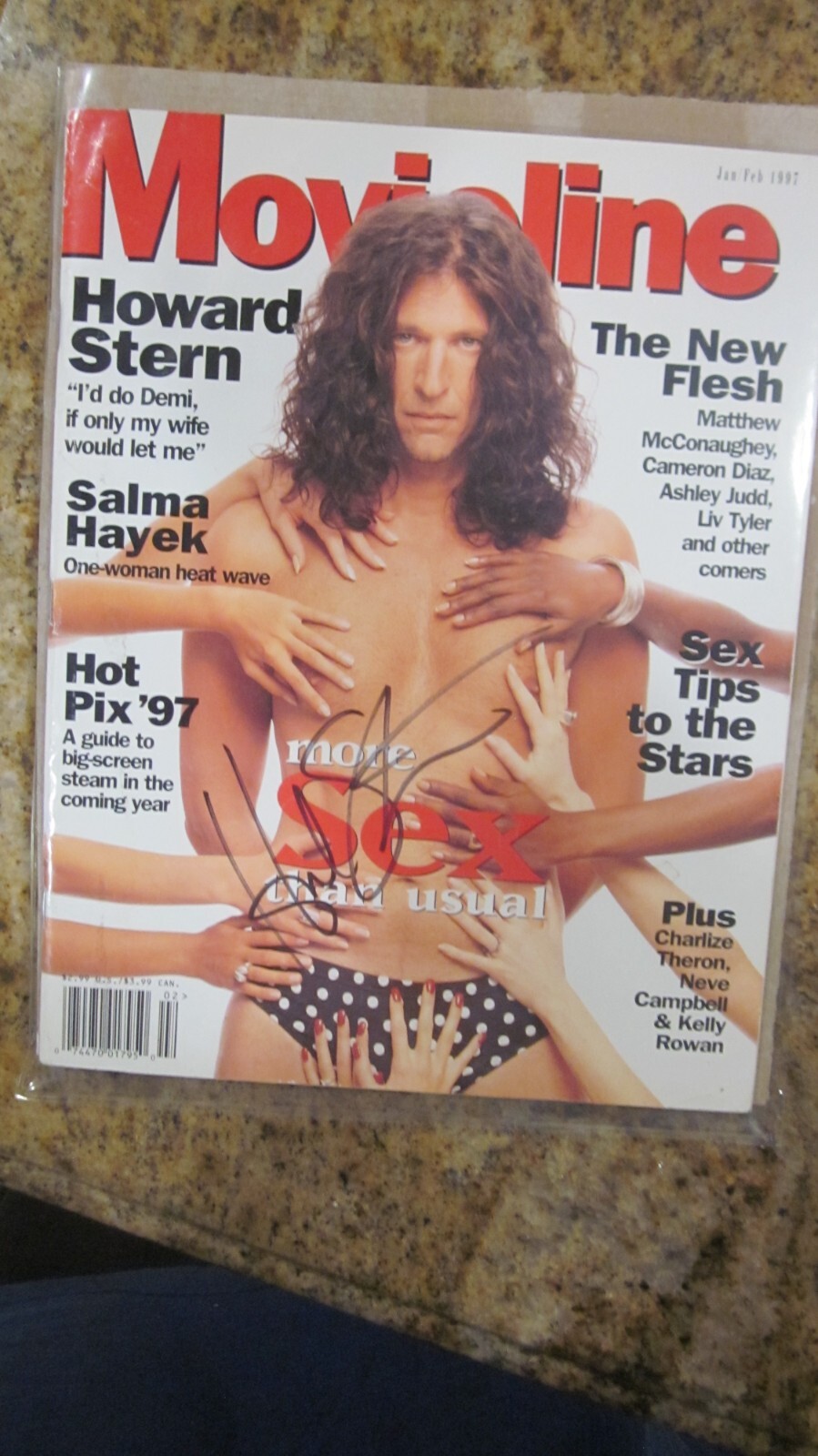 HOWARD STERN AUTOGRAPHED MOVIELINE FULL MAGAZINE COA 07182022