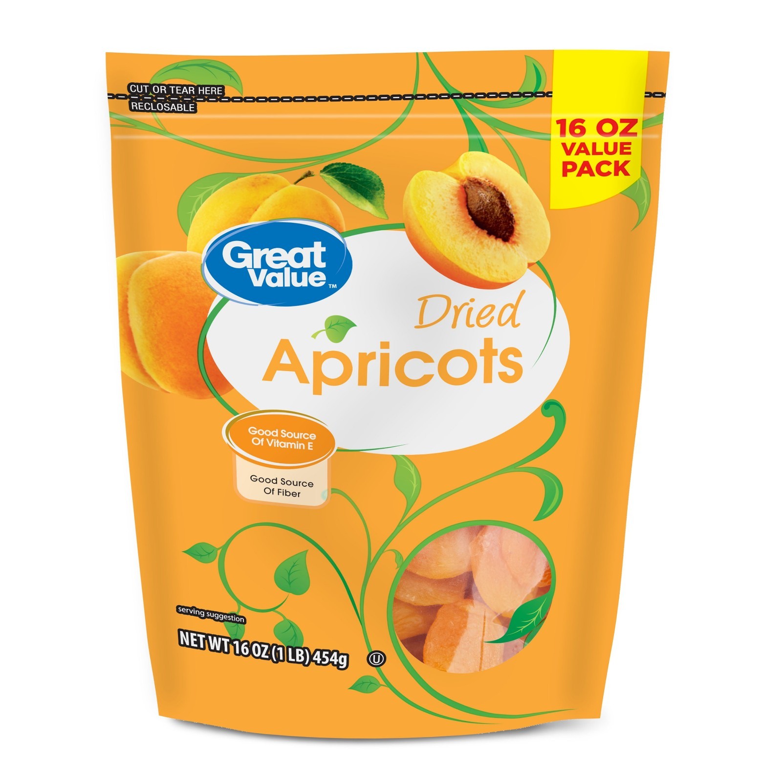 New Great Value Dried Apricots, 16 Oz ..