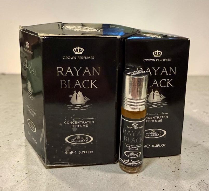 Rayan Black - 6 ml (.2oz) Roll-on Perfume Oil by Al-Rehab(Box Of 6)
