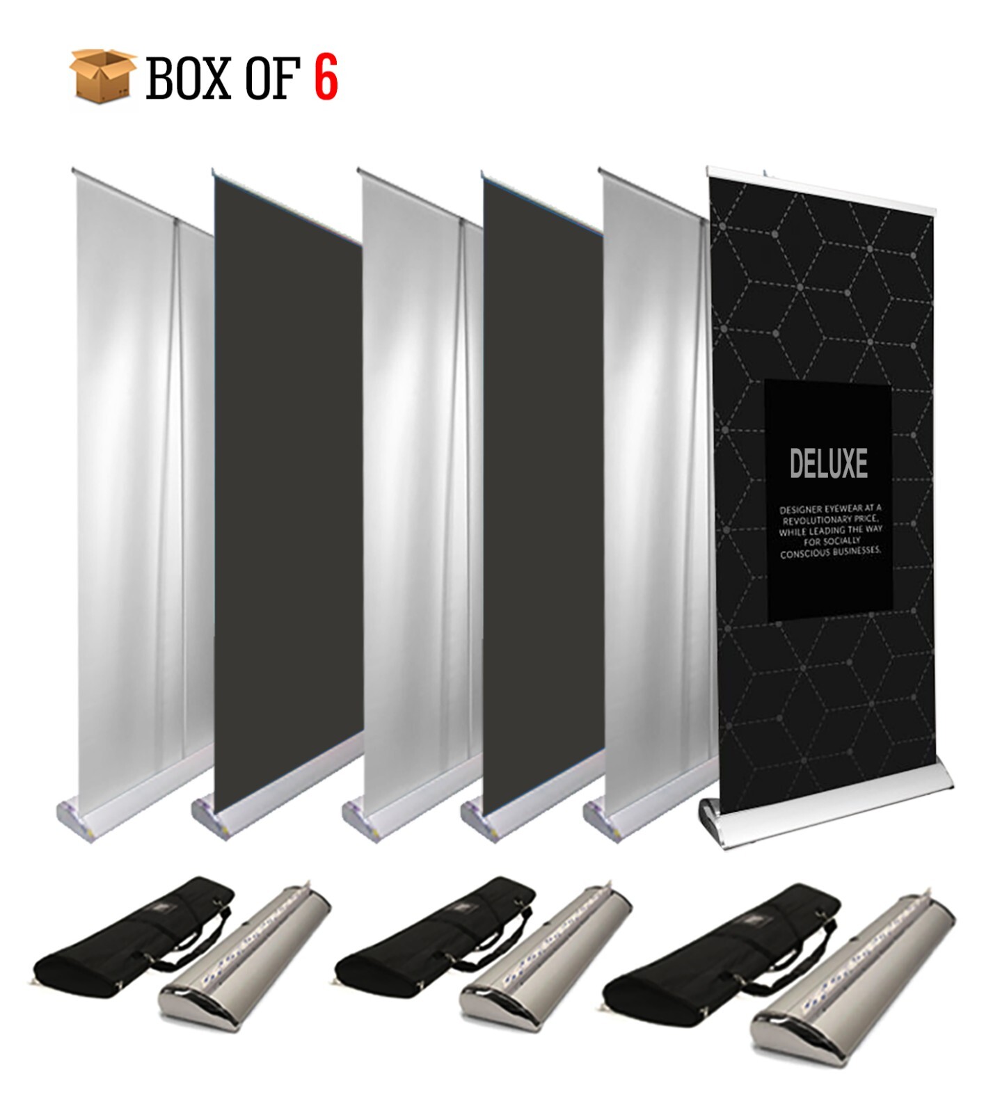 Retractable Banner Stand Deluxe Trade Show Display Carry Bag ( 5 Pcs 33\ Retractable Banner Stand Deluxe Trade Show Display Carry Bag ( 5 Pcs 33\