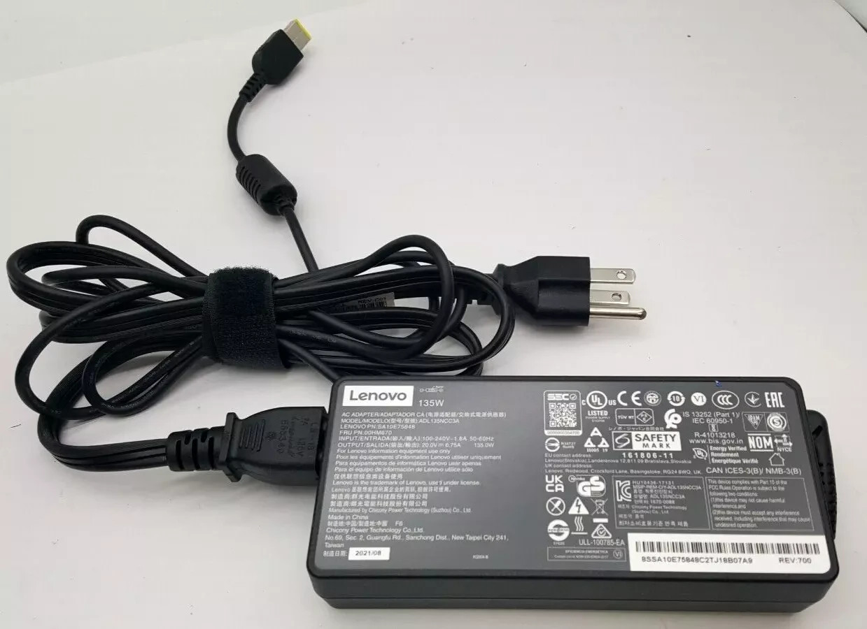 OEM 135W Charger Ac Adapter Lenovo ThinkPad W540,W541,T440p 20AN 20AW,T540p