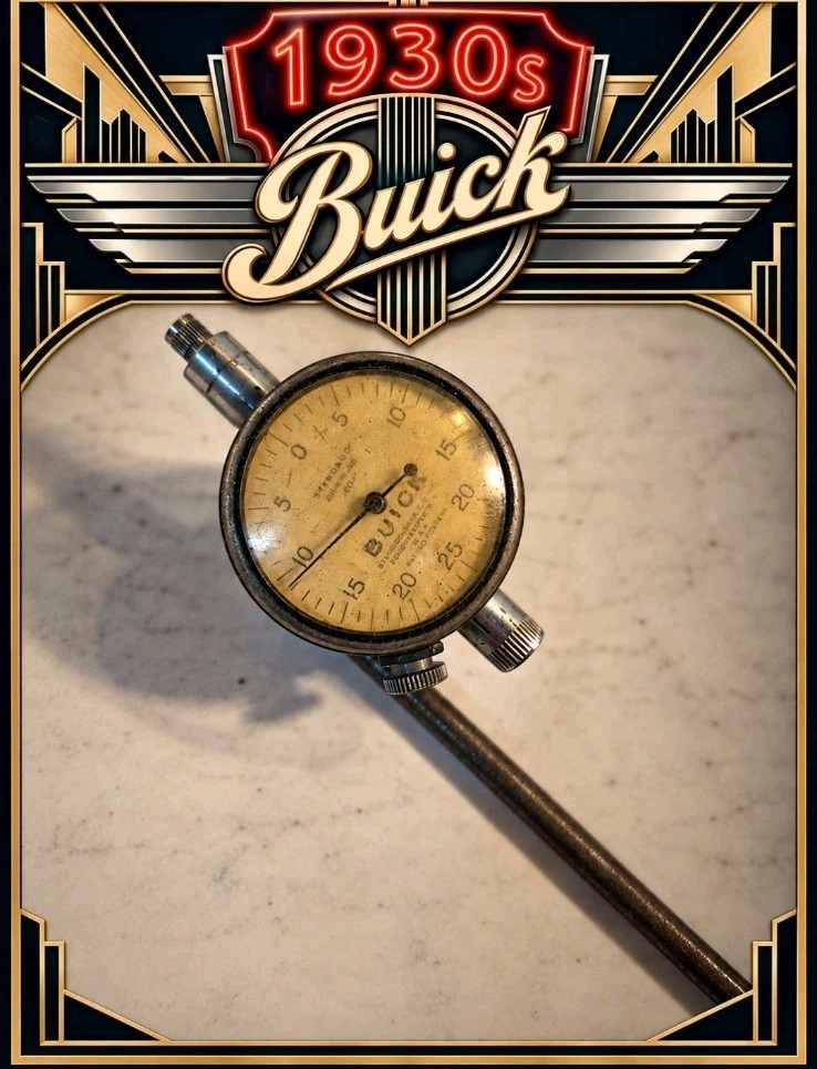 Vintage BUICK Standard Gage Co. Dial Indicator Gauge 1930s Machinist Collectible