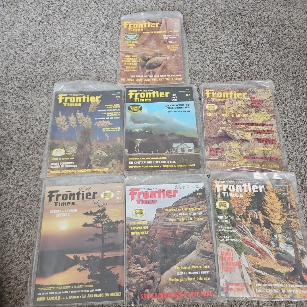 Lot of 7 Vintage Frontier Times Magazines 1970s Various Issues Western Lot of 7 Vintage Frontier Times Magazines 1970s Various Issues Western