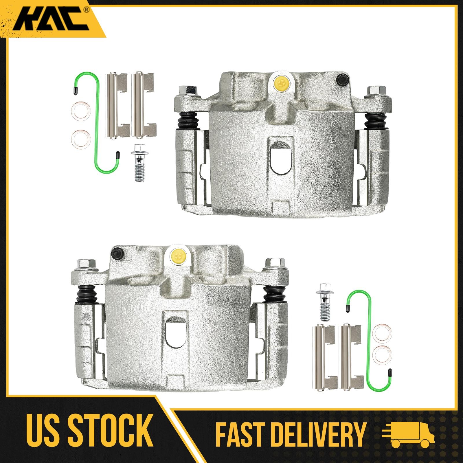 Pair Front Brake Calipers w/ Bracket For Chevy Silverado 1500 Tahoe GMC Sierra