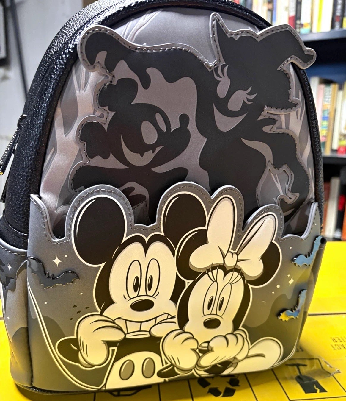 NWT D23 Exclusive Disney Halloween Mickey & Minnie Night Glow Loungefly Backpack