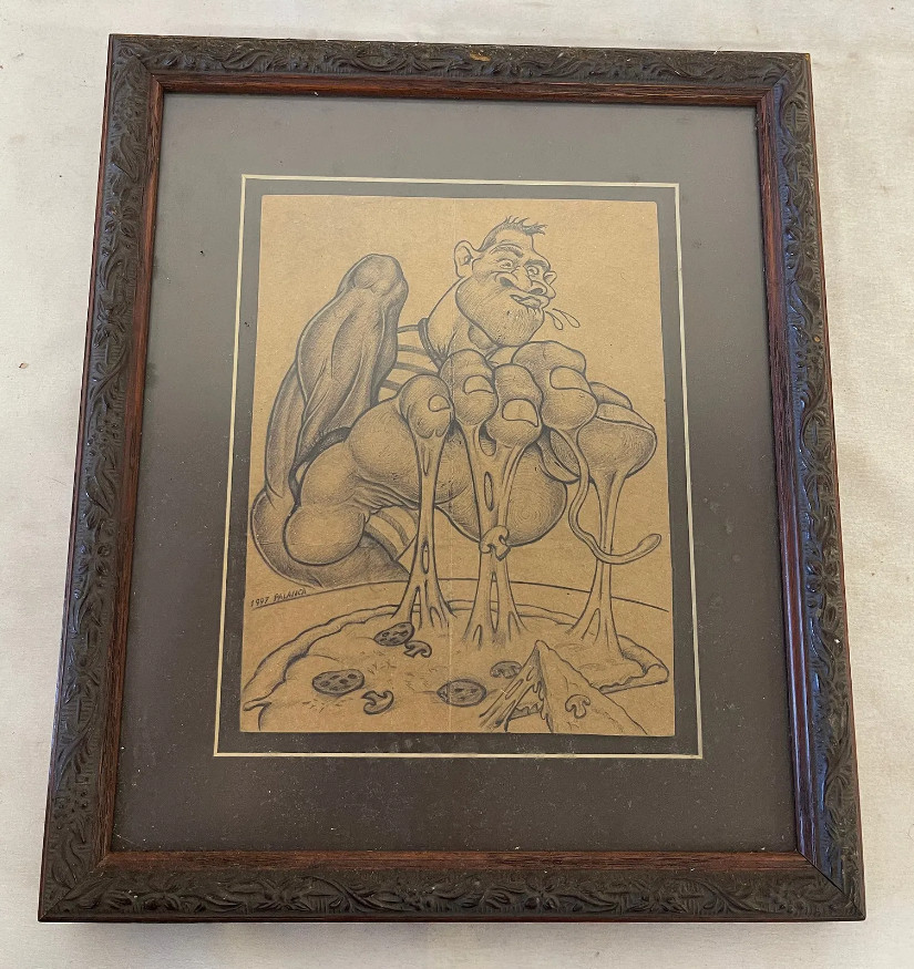 Pedro Palanca 1997 Original Ink and Pencil Drawing Signed Surrealist Pedro Palanca 1997 Original Ink and Pencil Drawing Signed Surrealist