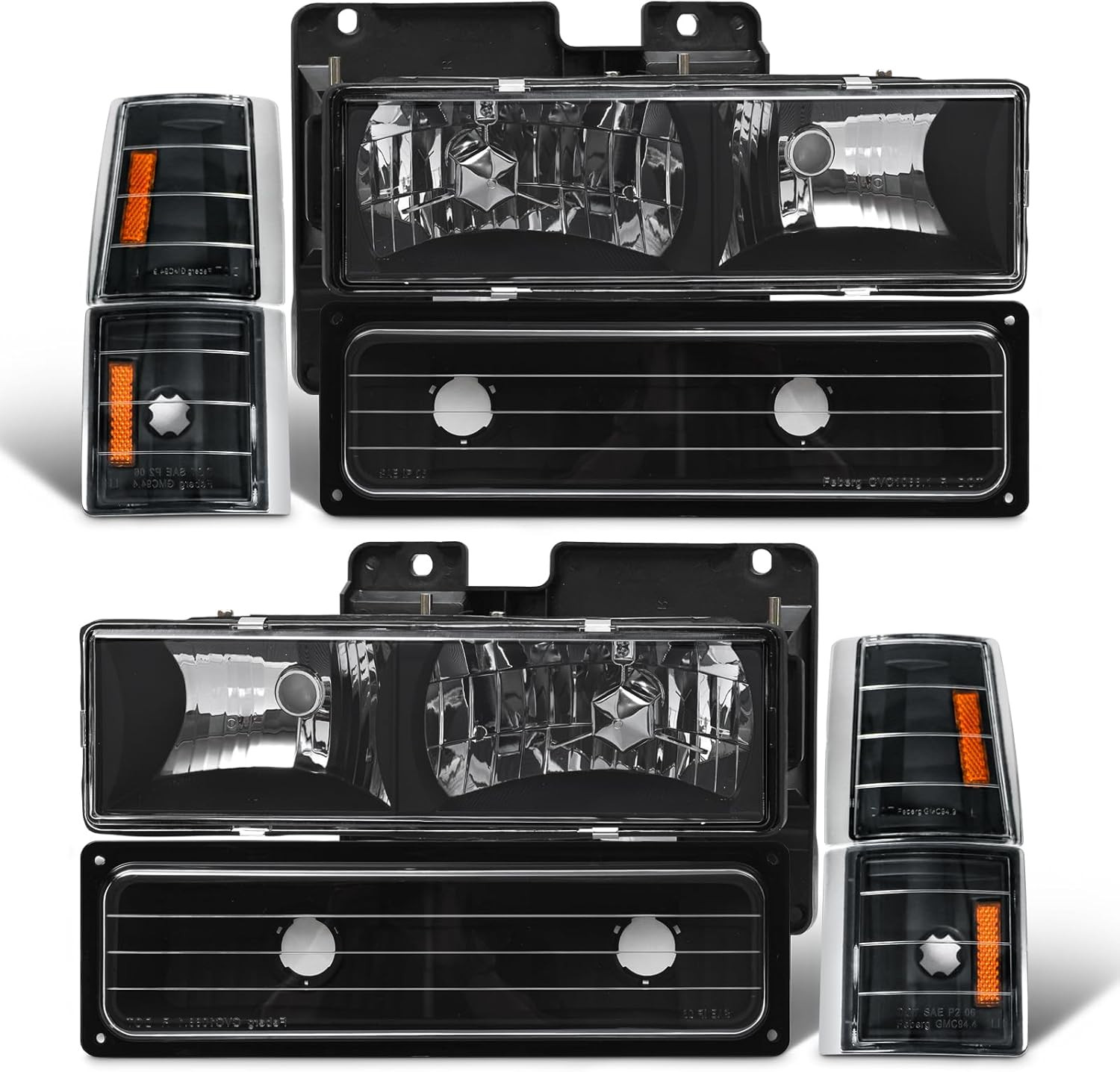 1994-1998 GMC C10 Sierra Suburban Yukon Headlight Assembly–Compatible Replacemen 1994-1998 GMC C10 Sierra Suburban Yukon Headlight Assembly–Compatible Replacemen
