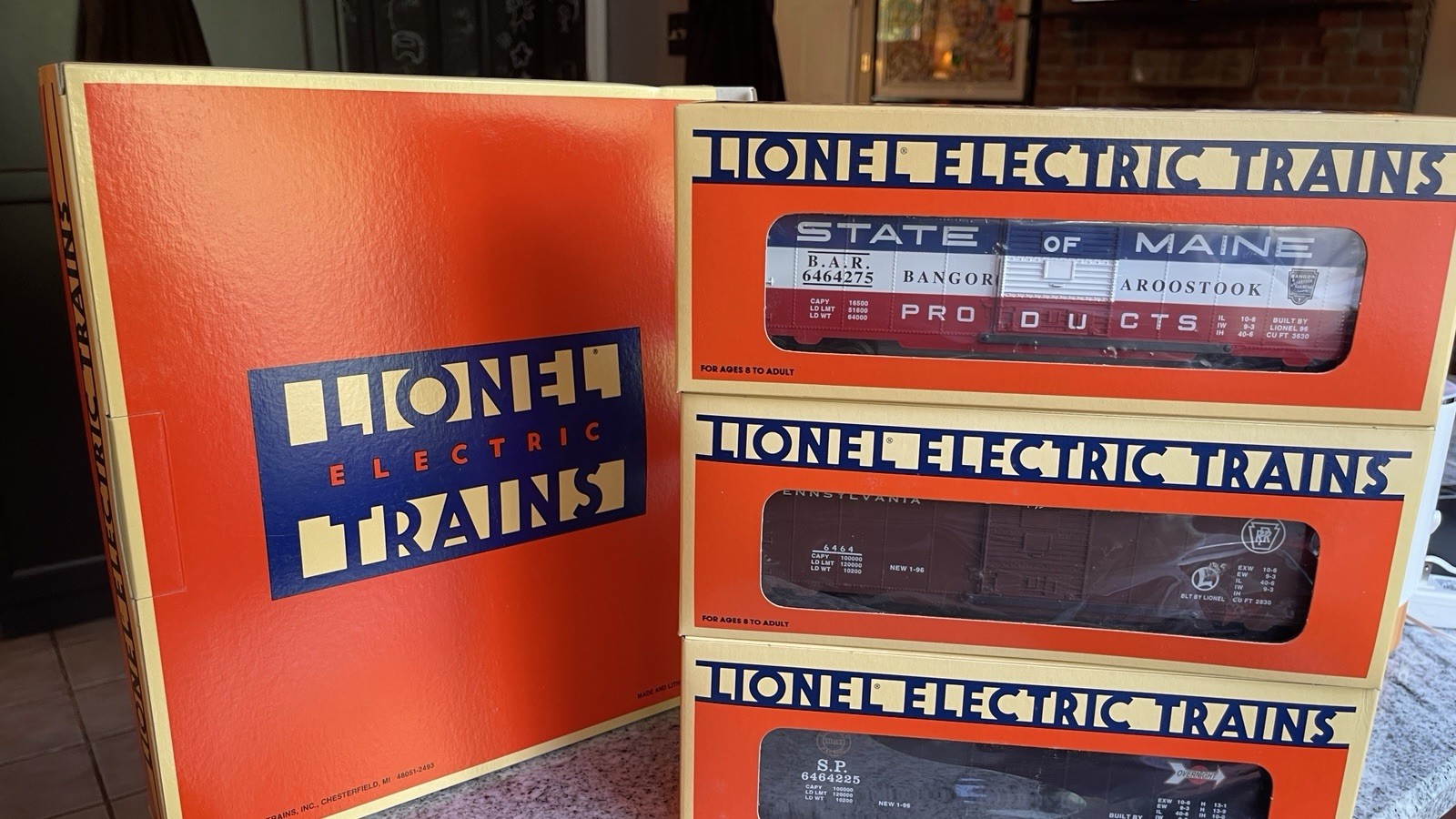 Lionel 6-19272 O Gauge 6464Boxcars Series #4 Set, NIB