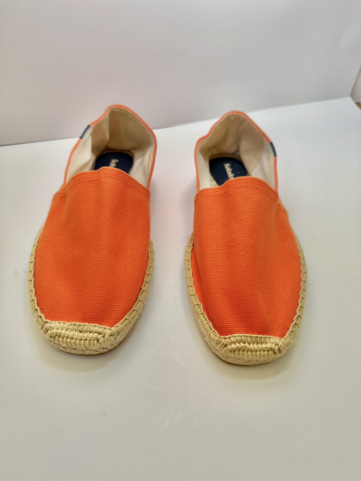 Men’s Soludos The Dali Original Espadrilles Slip On In Flama Orange 8-8.5 NEW