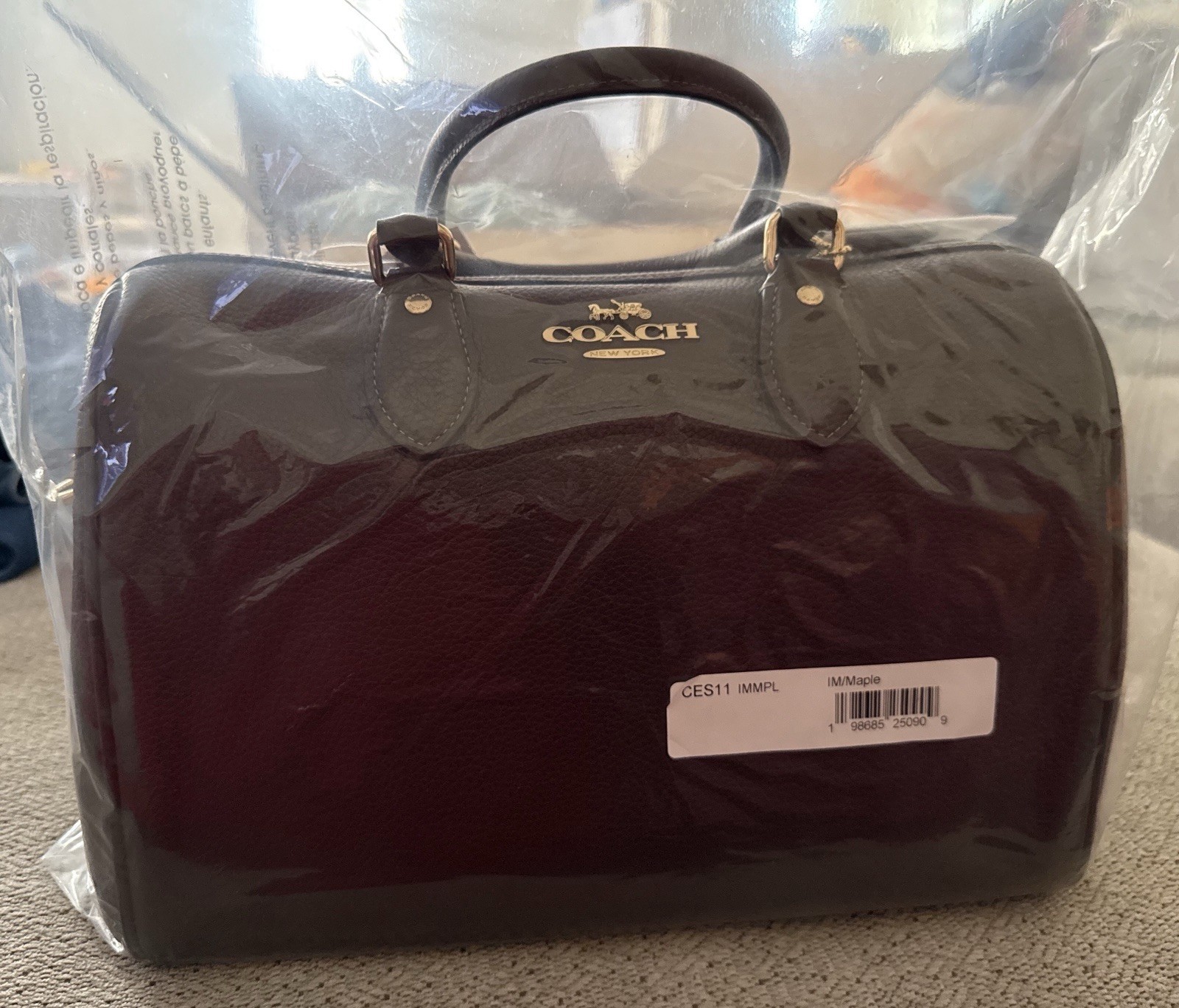 Coach Large Rowan In Maple NWT Unopened In Bag Coach Large Rowan In Maple NWT Unopened In Bag