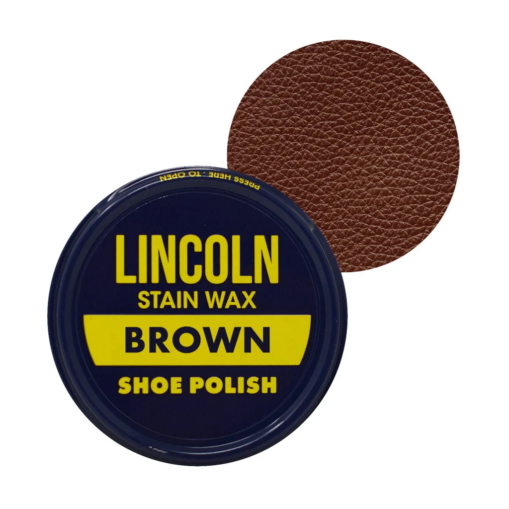 Lincoln Stain Wax Shoe Polish 2 1/8 oz - Military Grade Leather Boot Shine