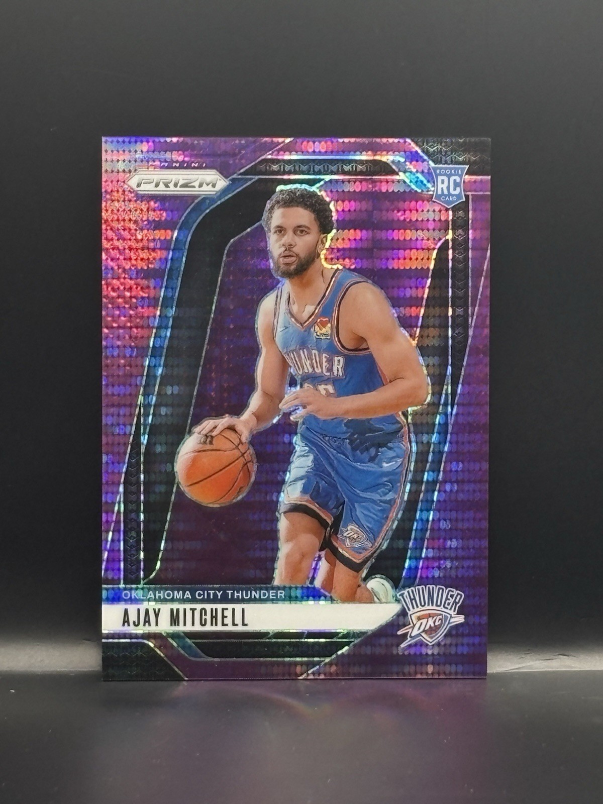 2024-25 Panini Prizm Ajay Mitchell /35 Purple Pulsar Prizm Rookie #226